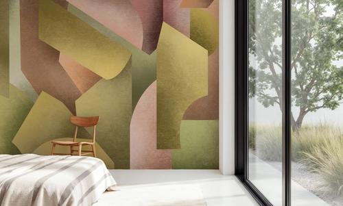 Chalky Geometrica, Spring Green & Rose