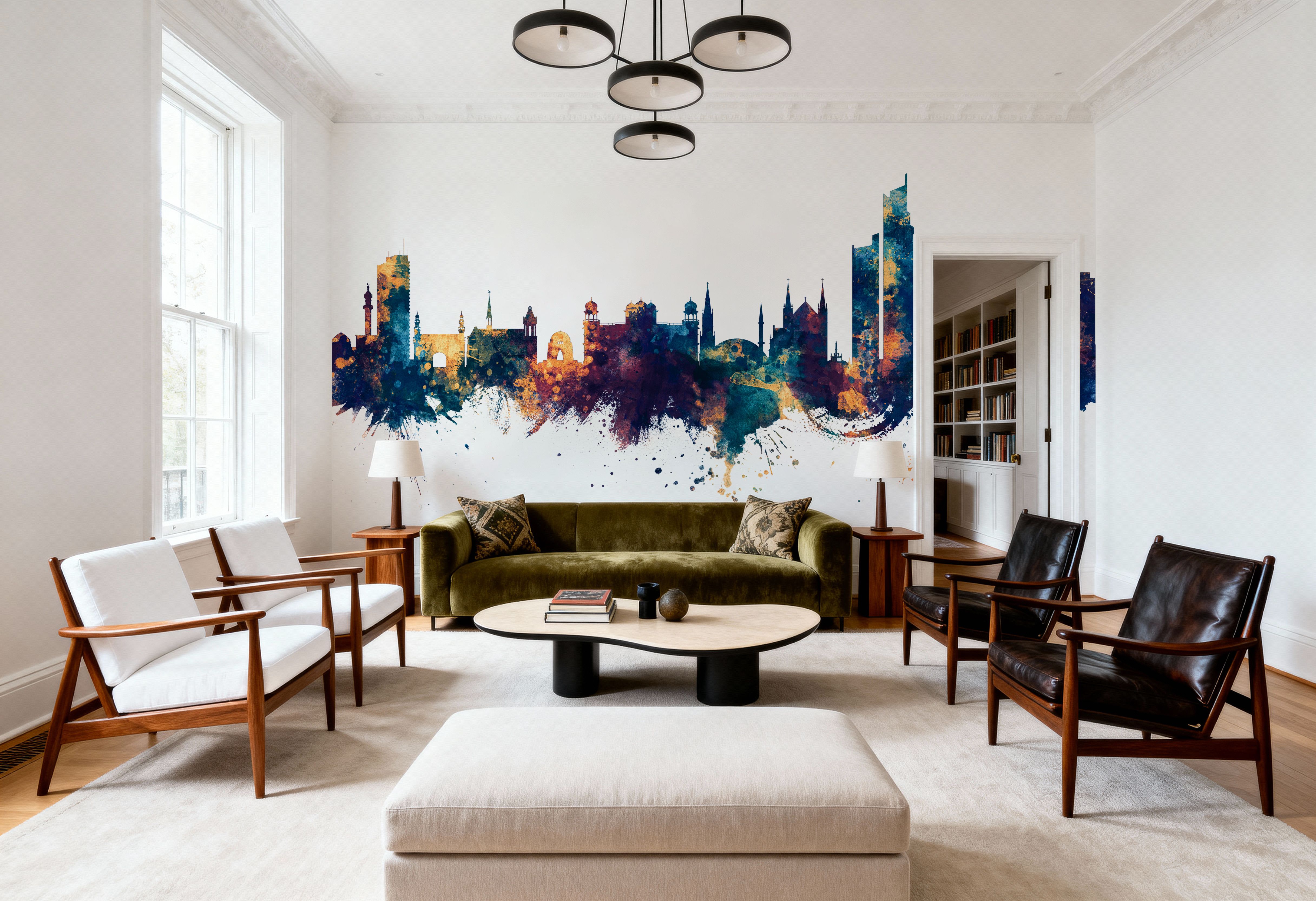 Karachi Pakistan Skyline Blue & Bronze