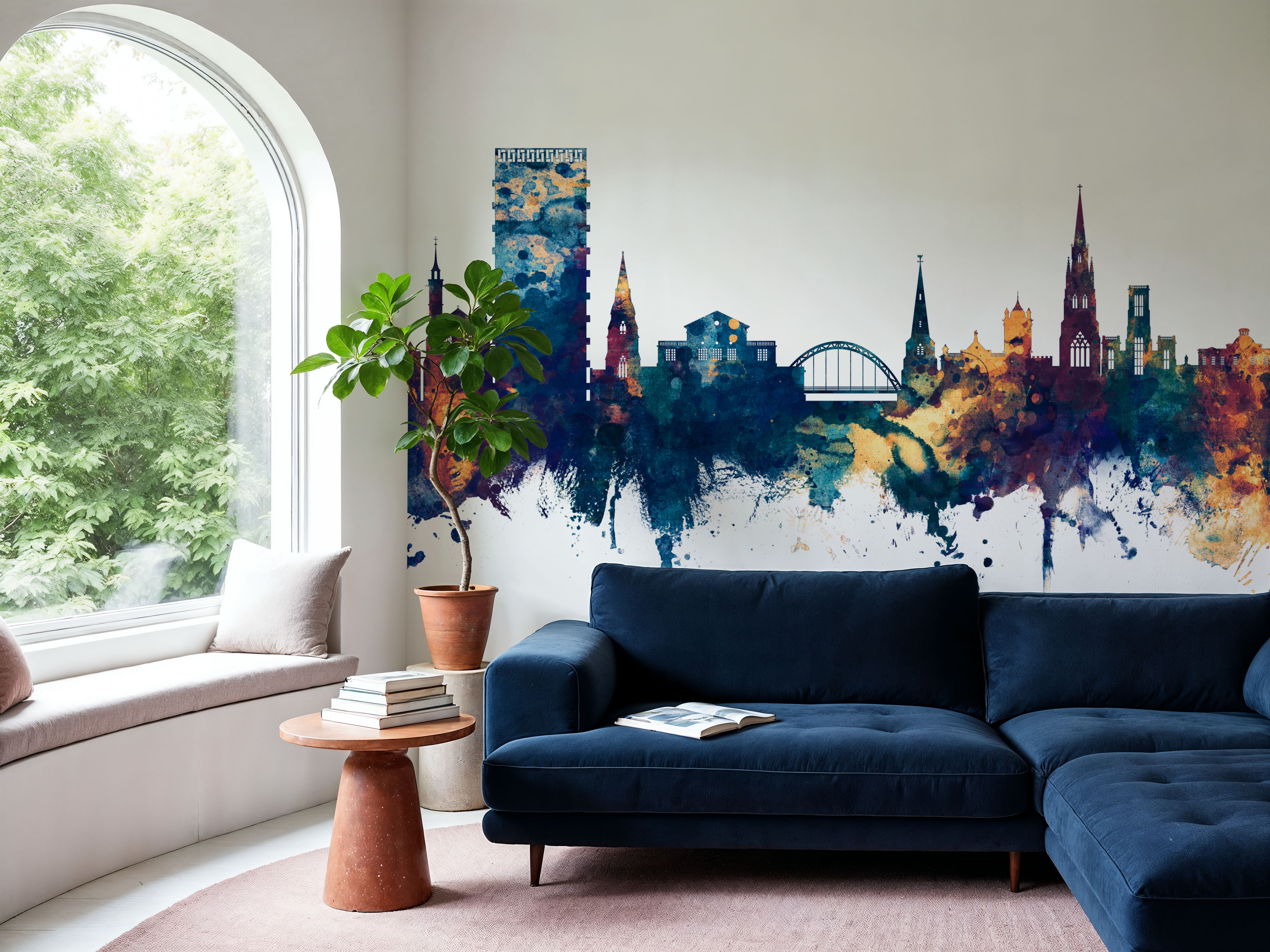 Cheltenham England Skyline Blue& Bronze