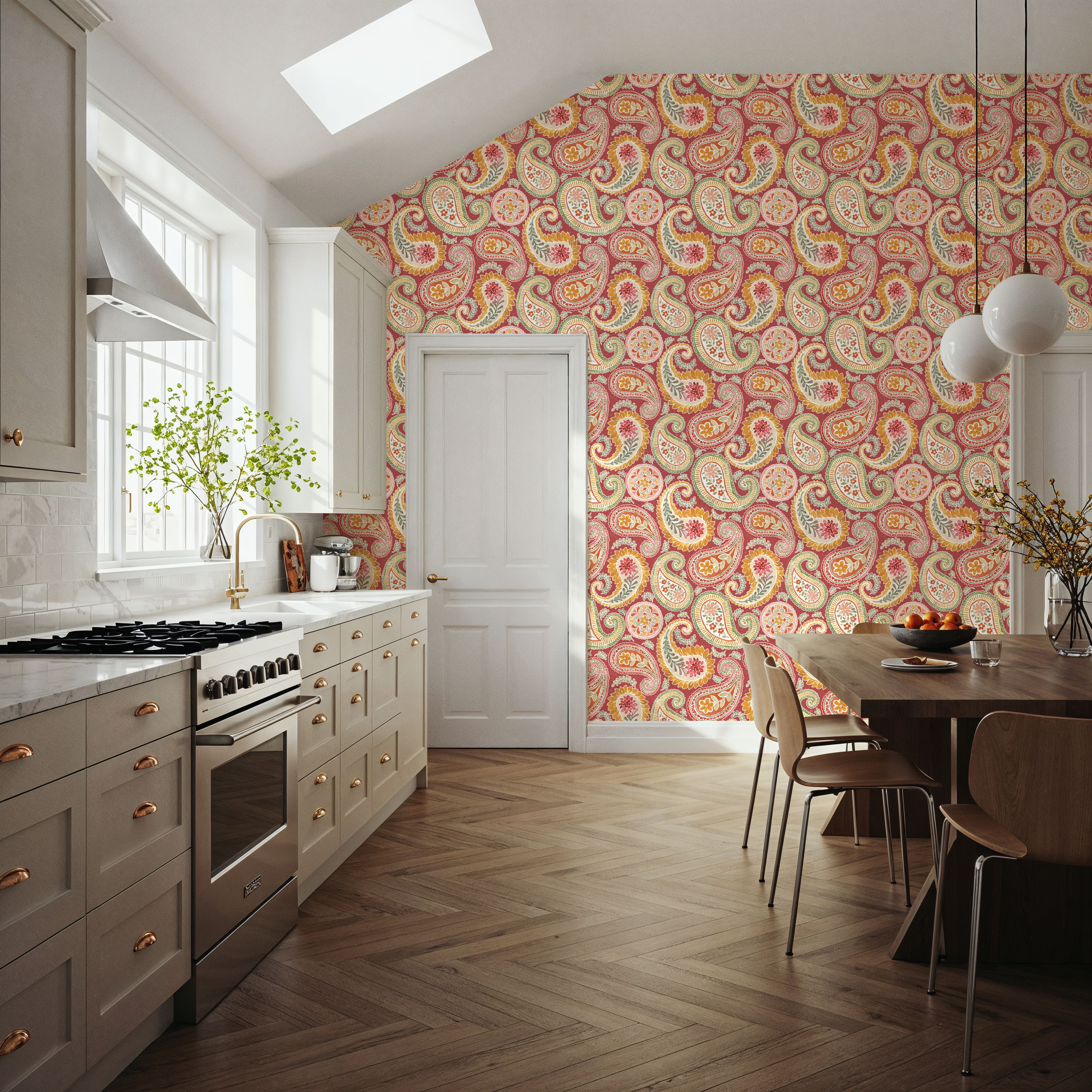 Harvest Paisley Red