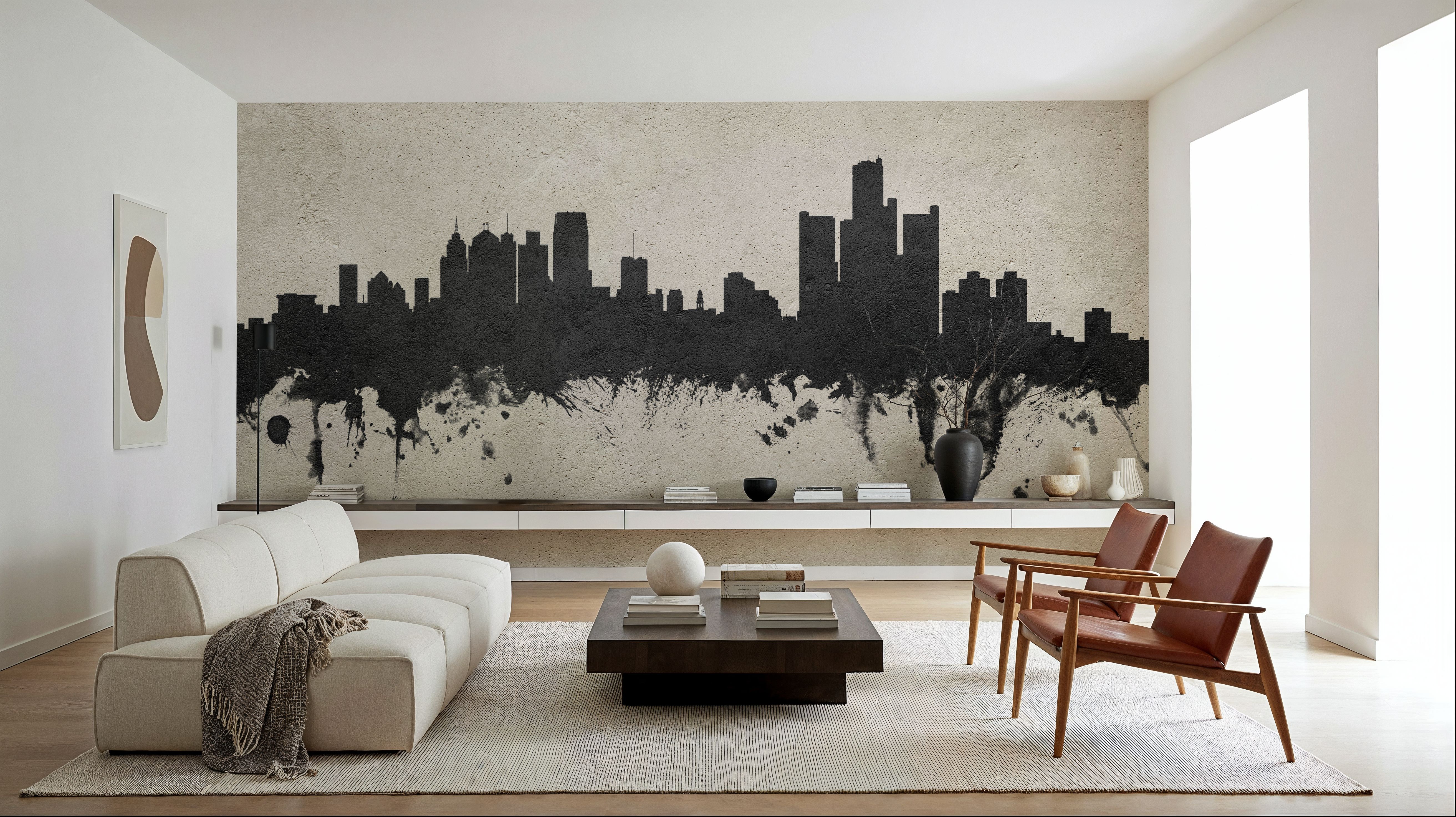 Detroit Michigan Skyline Concrete