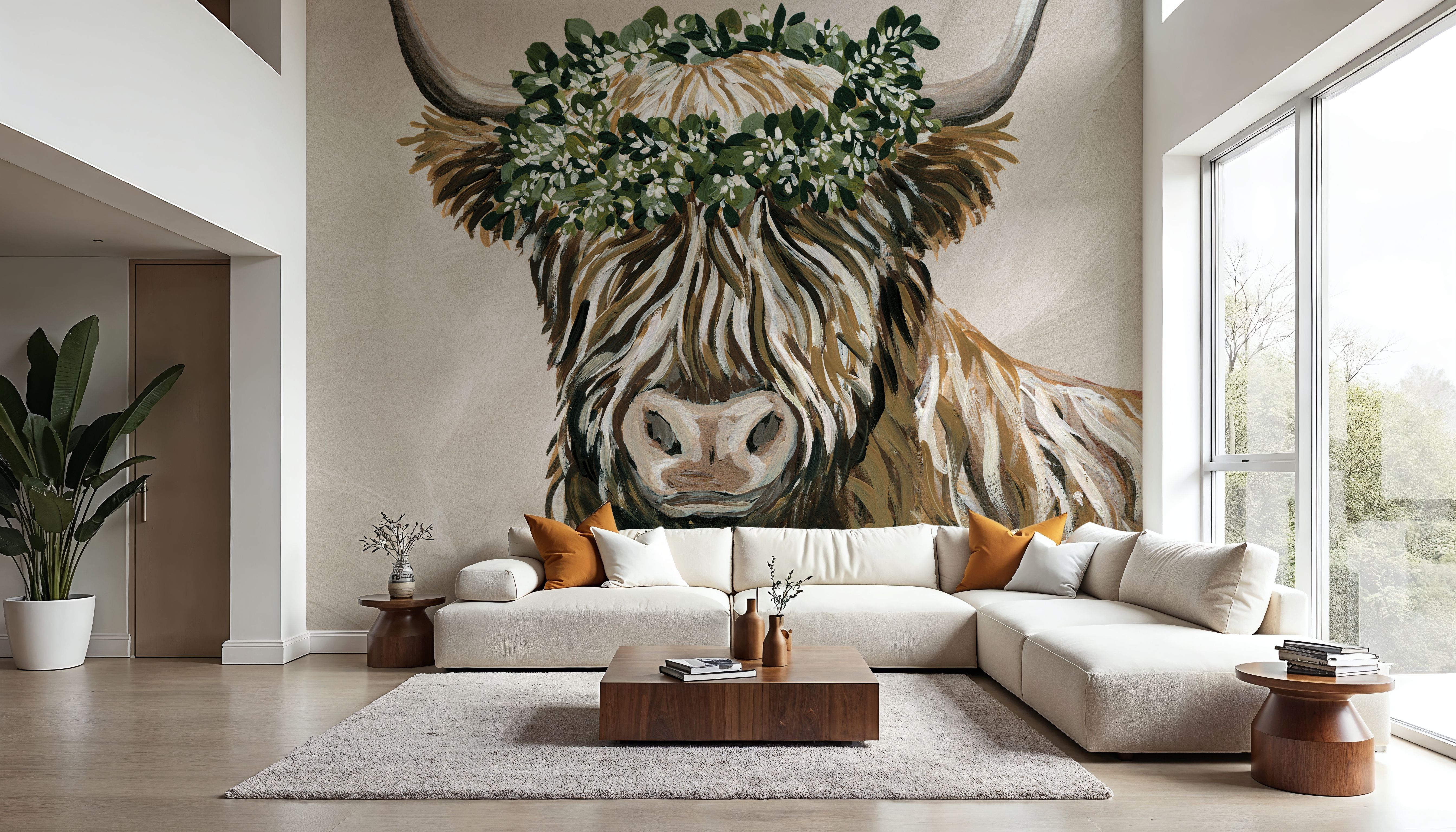 Harvest Cow Sage Square