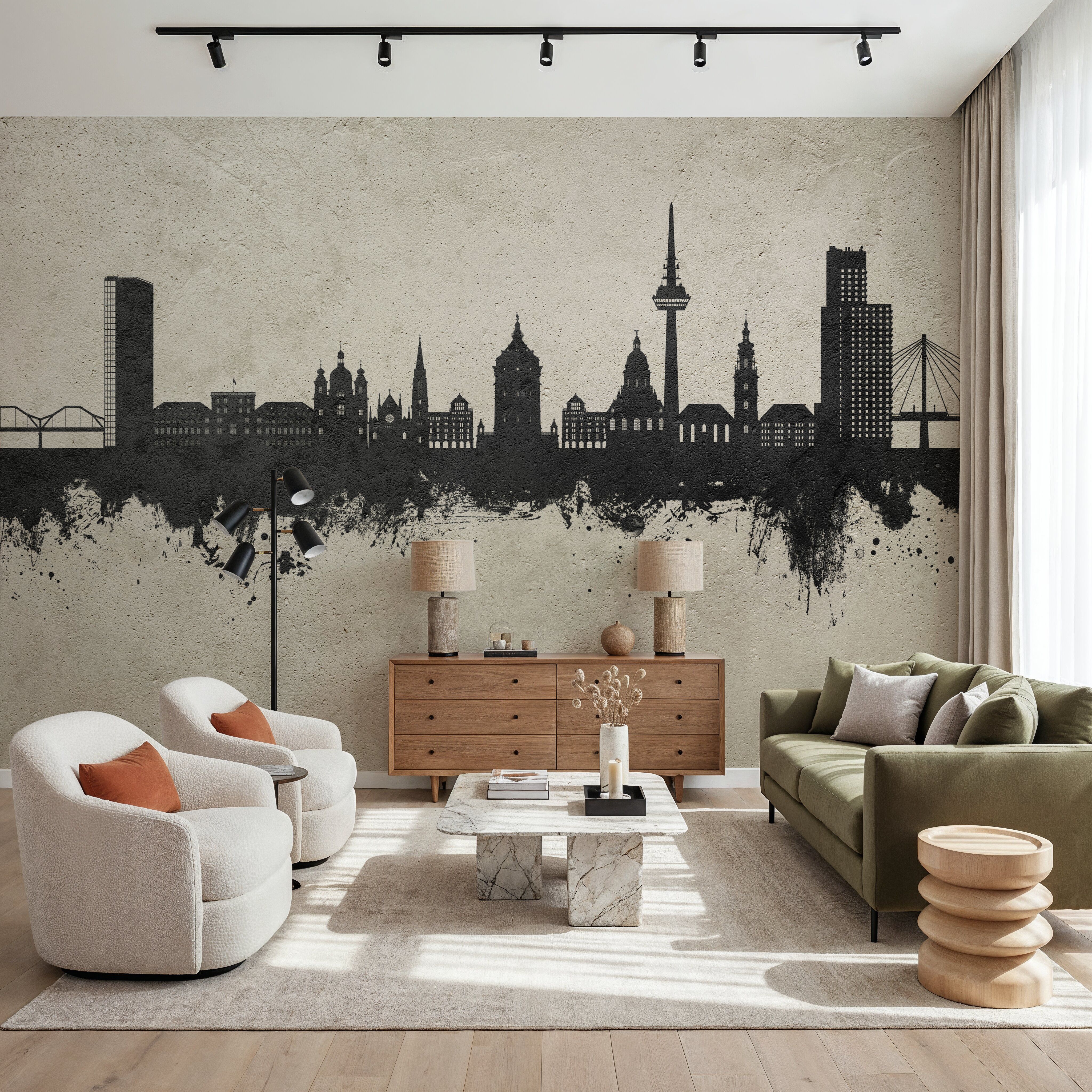 Mannheim Germany Skyline Concrete