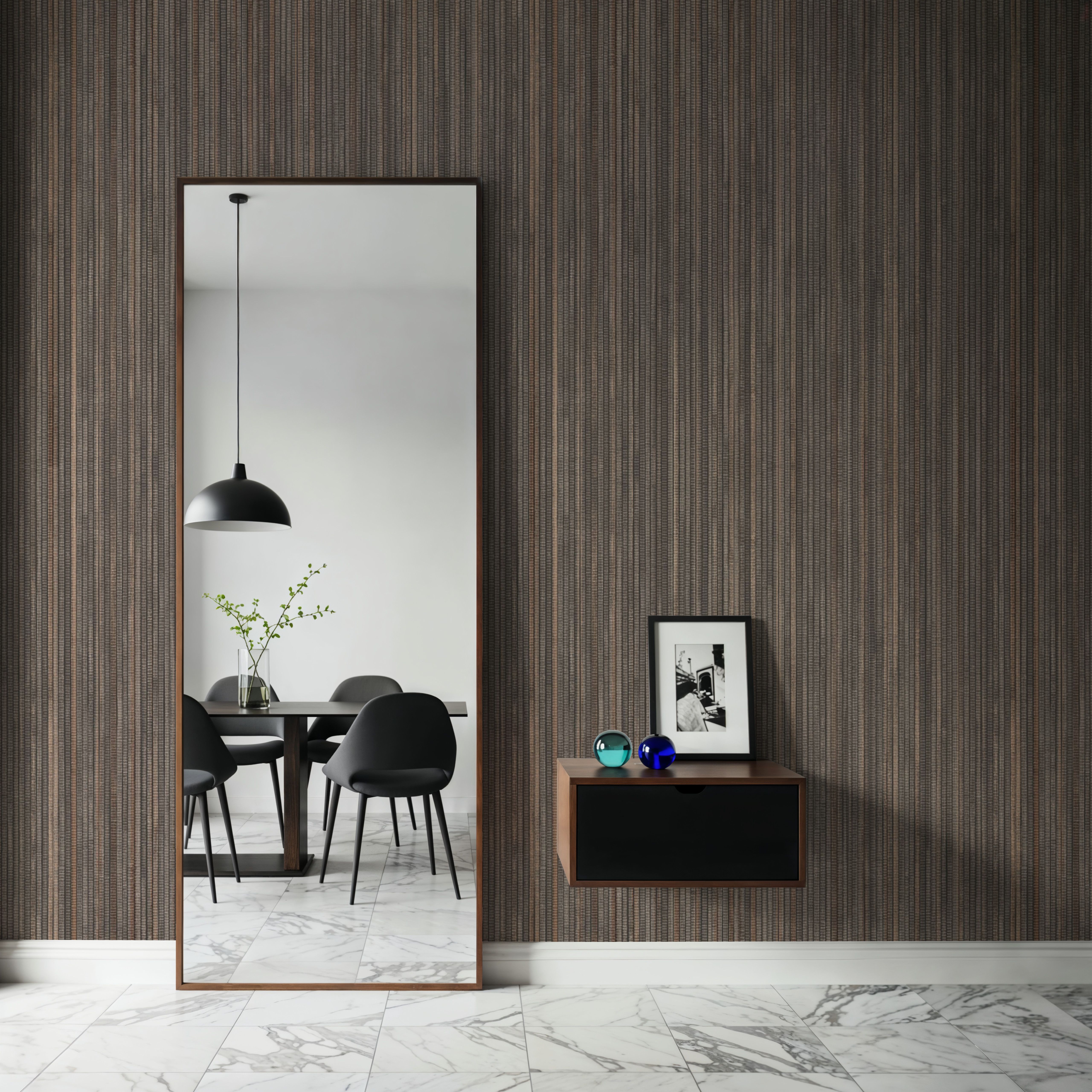 Faux Grasscloth Vertical, Taupe