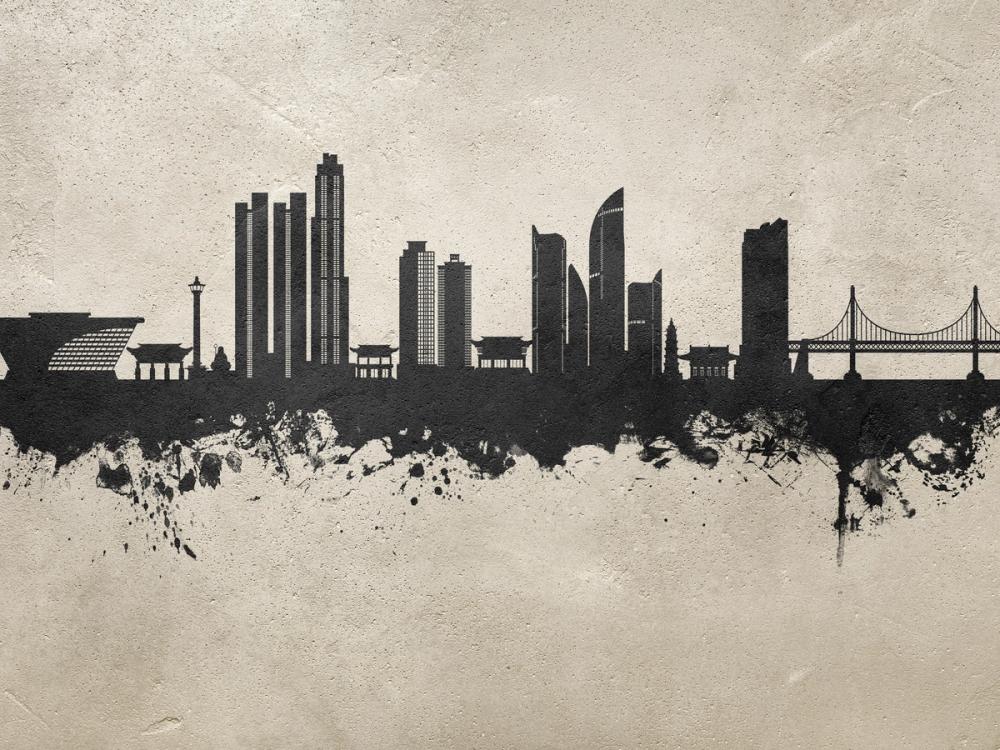 Busan South Korea Skyline Concrete