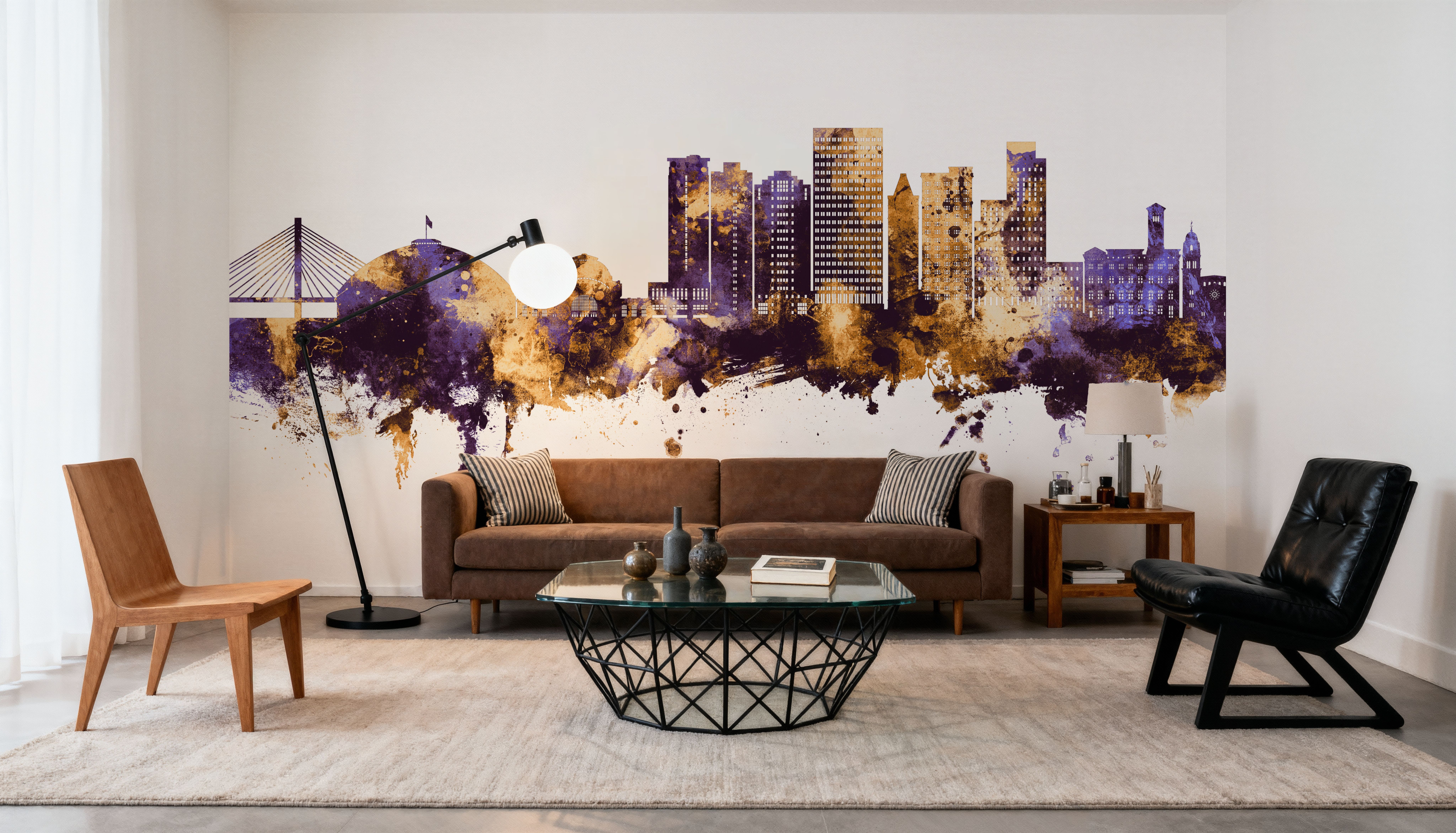 Tacoma Washington Skyline Purple & Gold