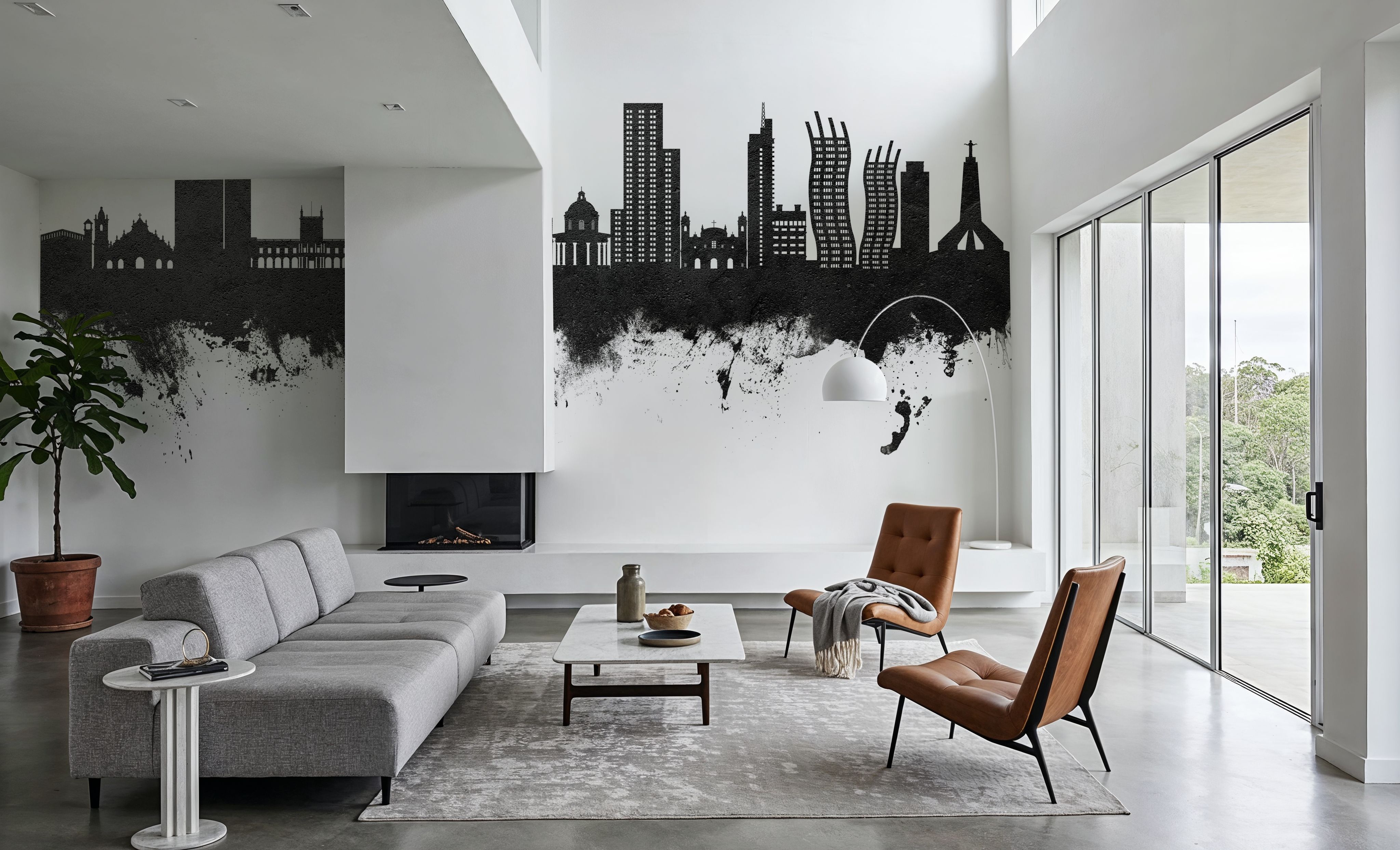 Asunción Paraguay Skyline Black & White