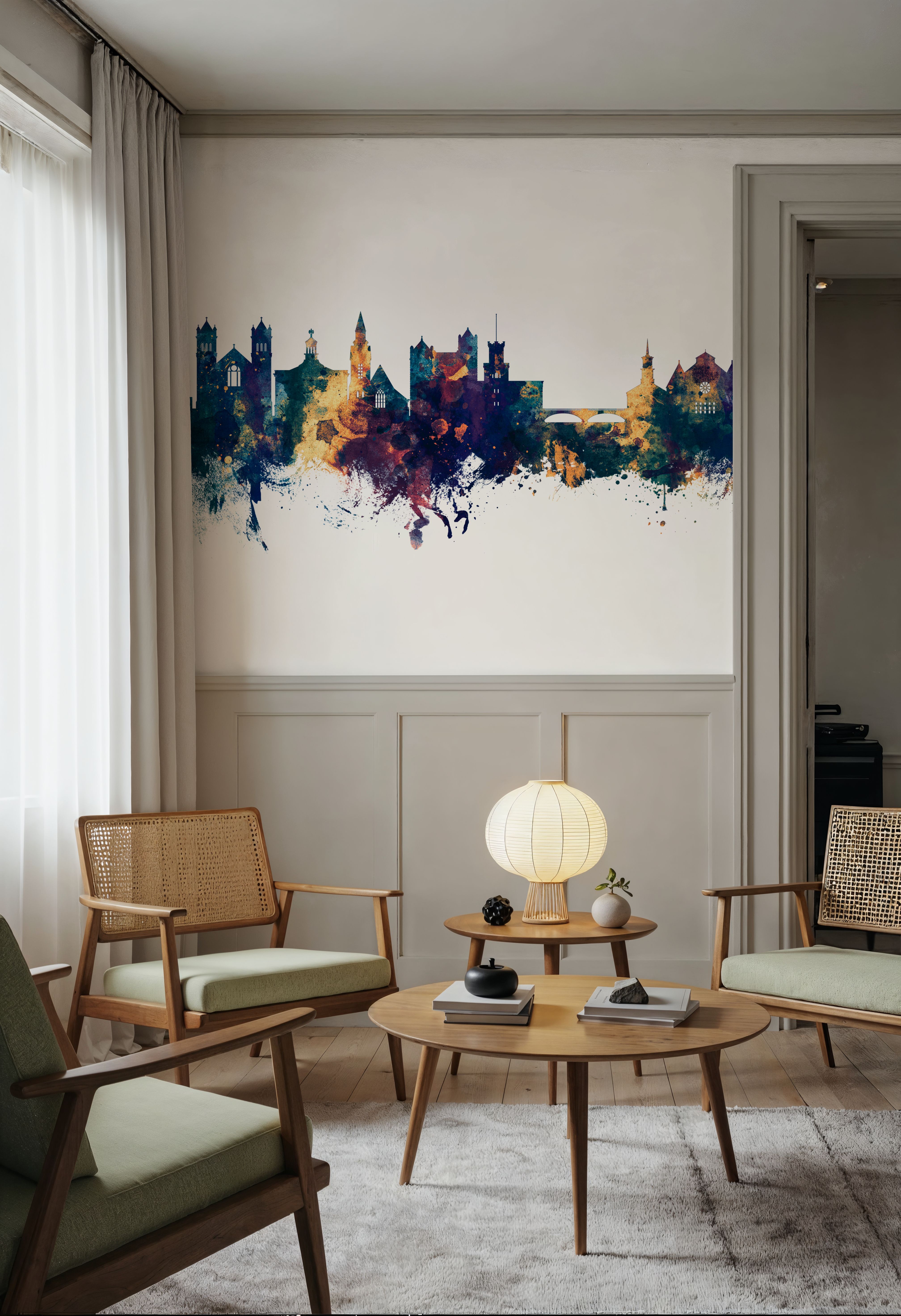 Nashua New Hampshire Skyline Blue & Bronze