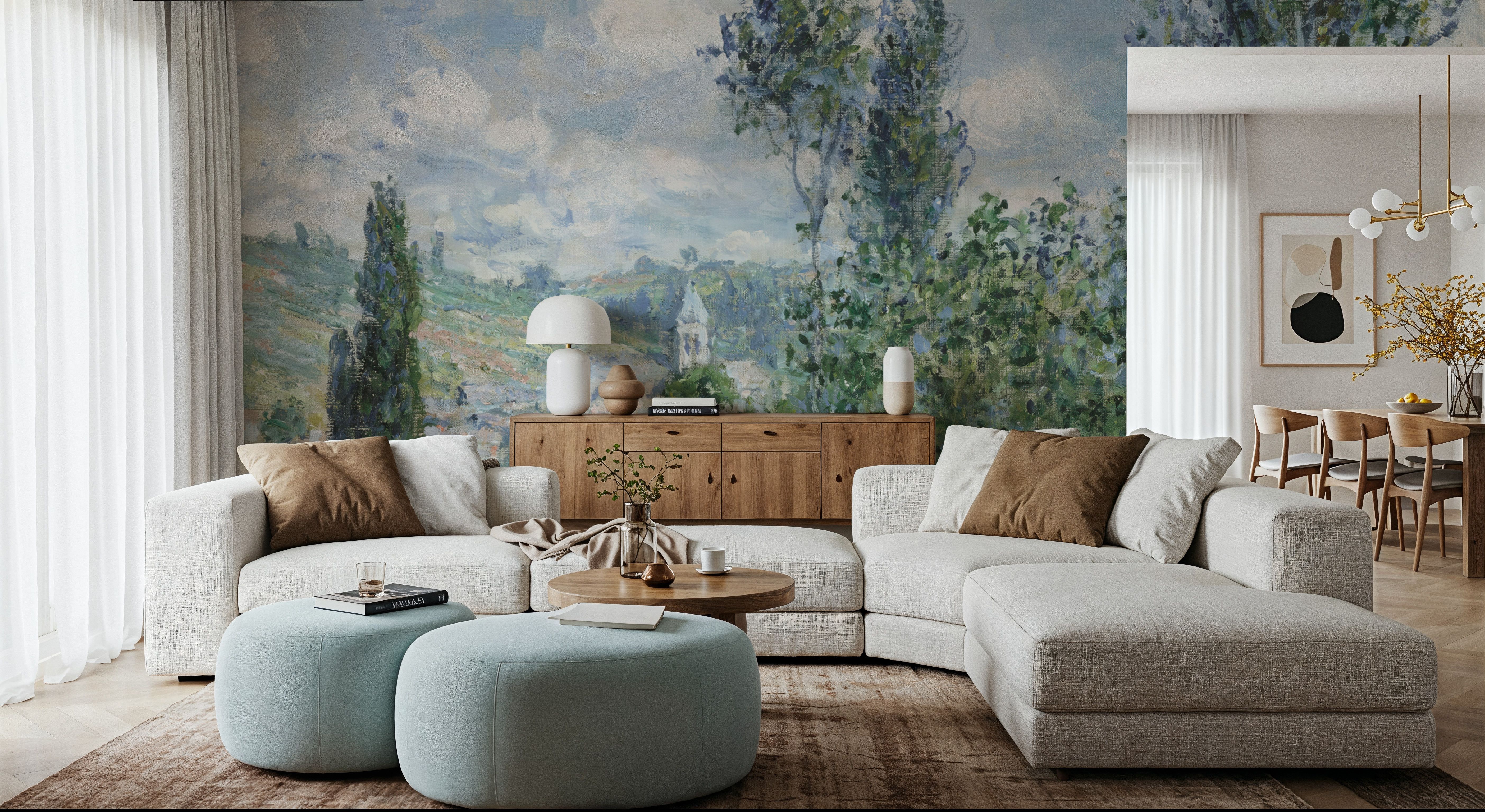 View of Vetheuil, Wallpaper