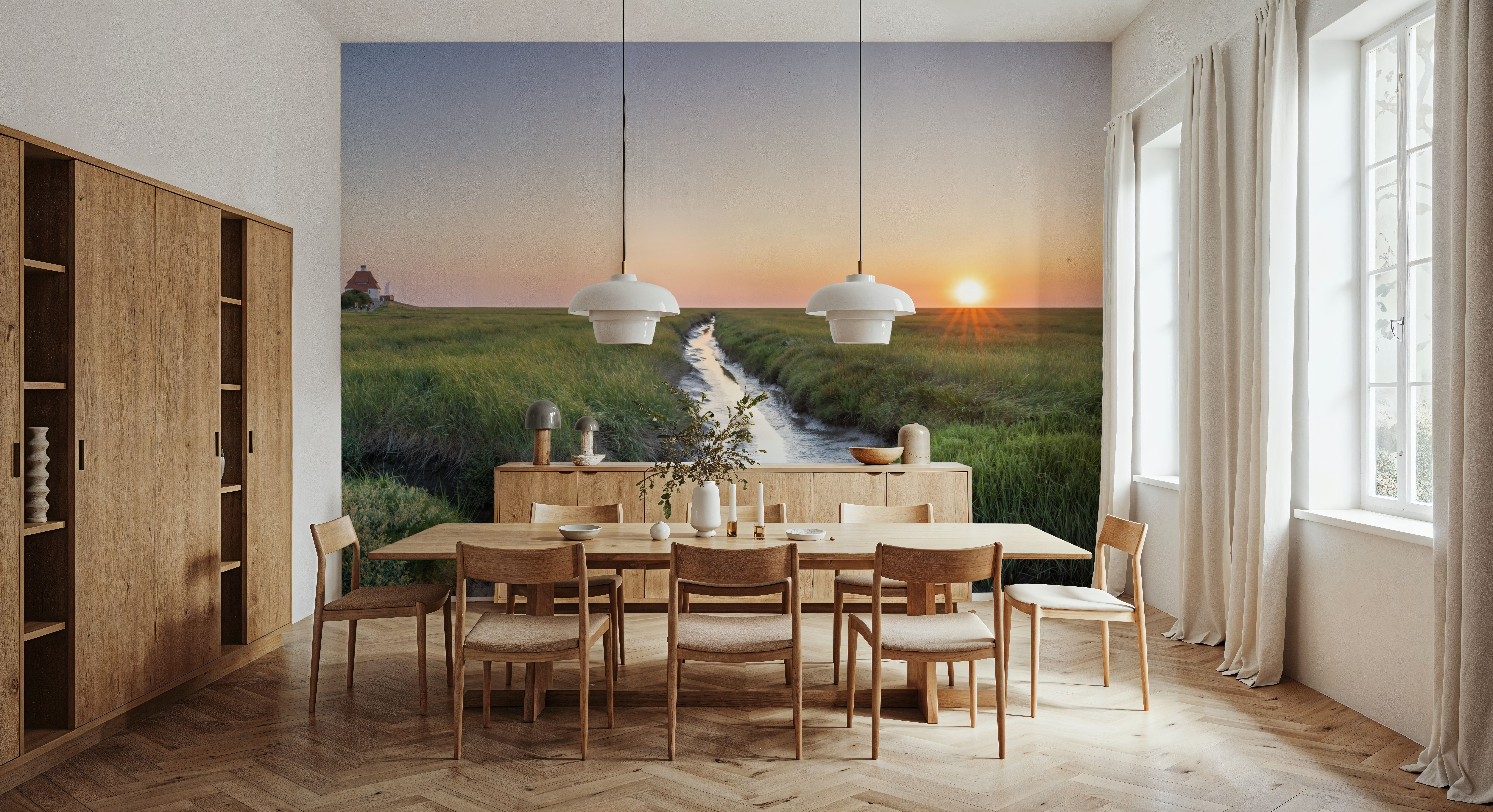 Westerheversand Sunset Panorama