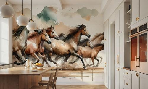Watercolor Horses
