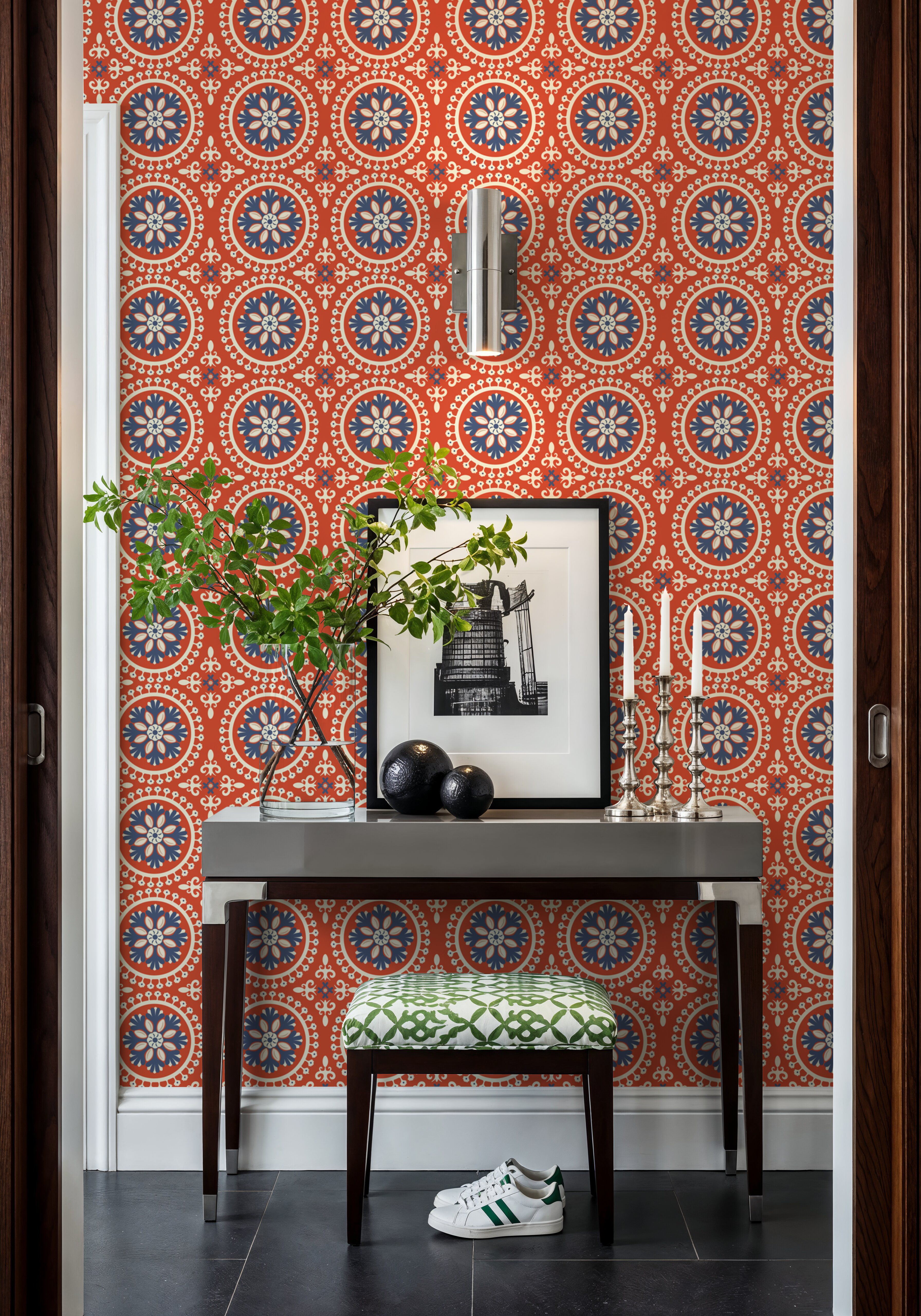 Geo Floral, Red