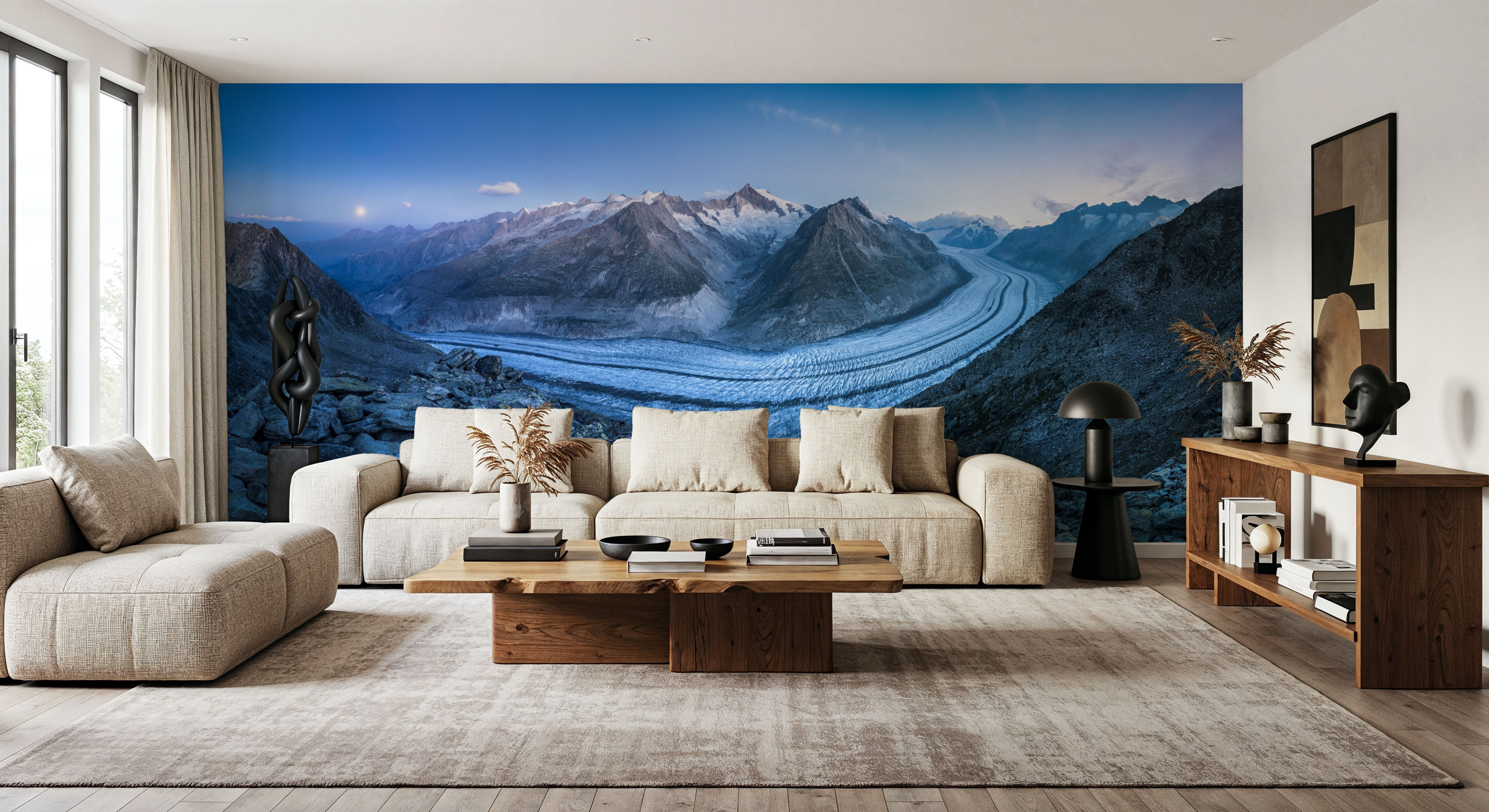 Aletsch Glacier Moon