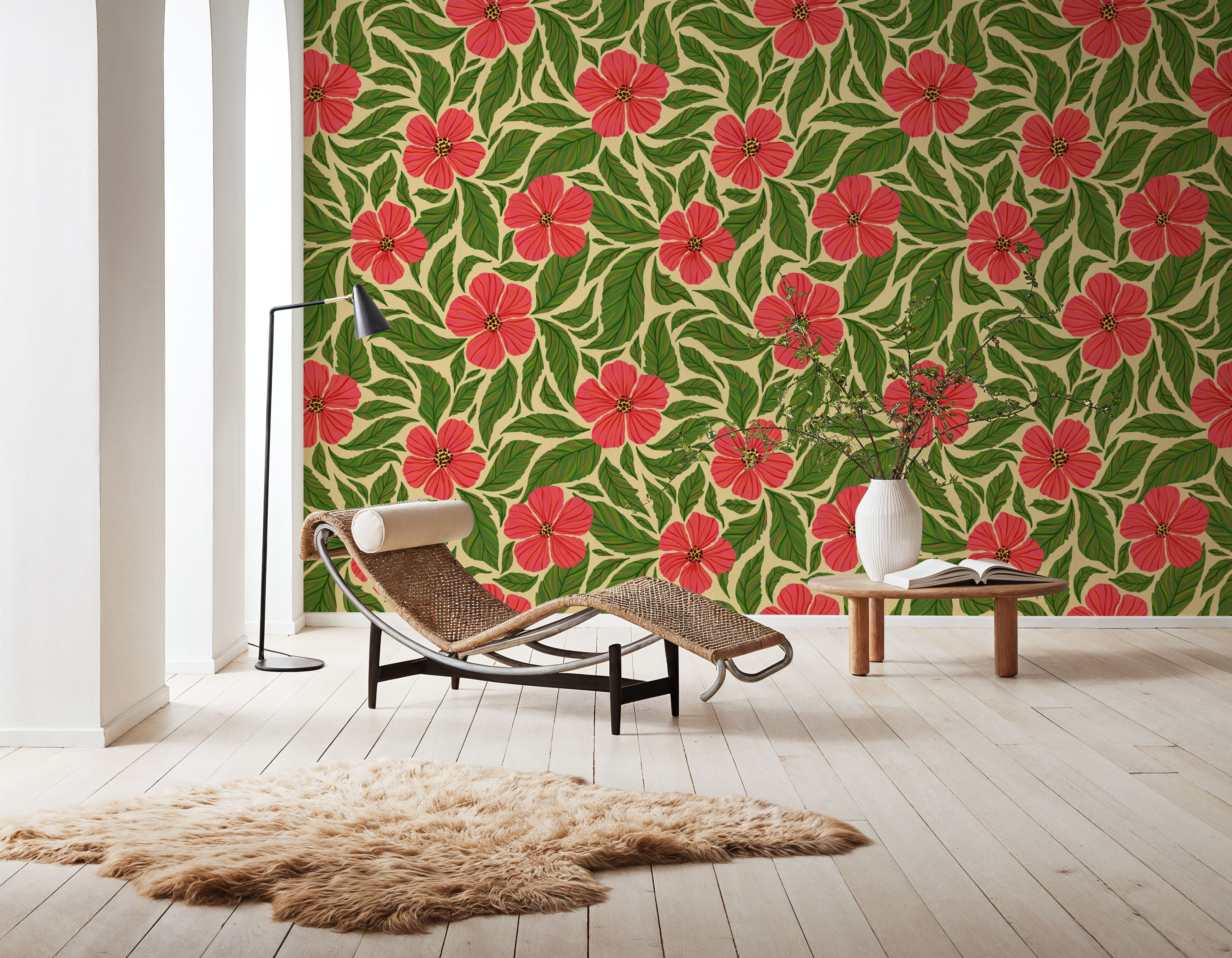 Dance of Flowers, Pink & Green