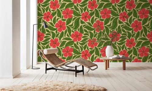 Dance of Flowers, Pink & Green