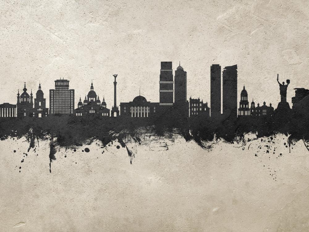 Kyiv Ukraine Skyline Concrete