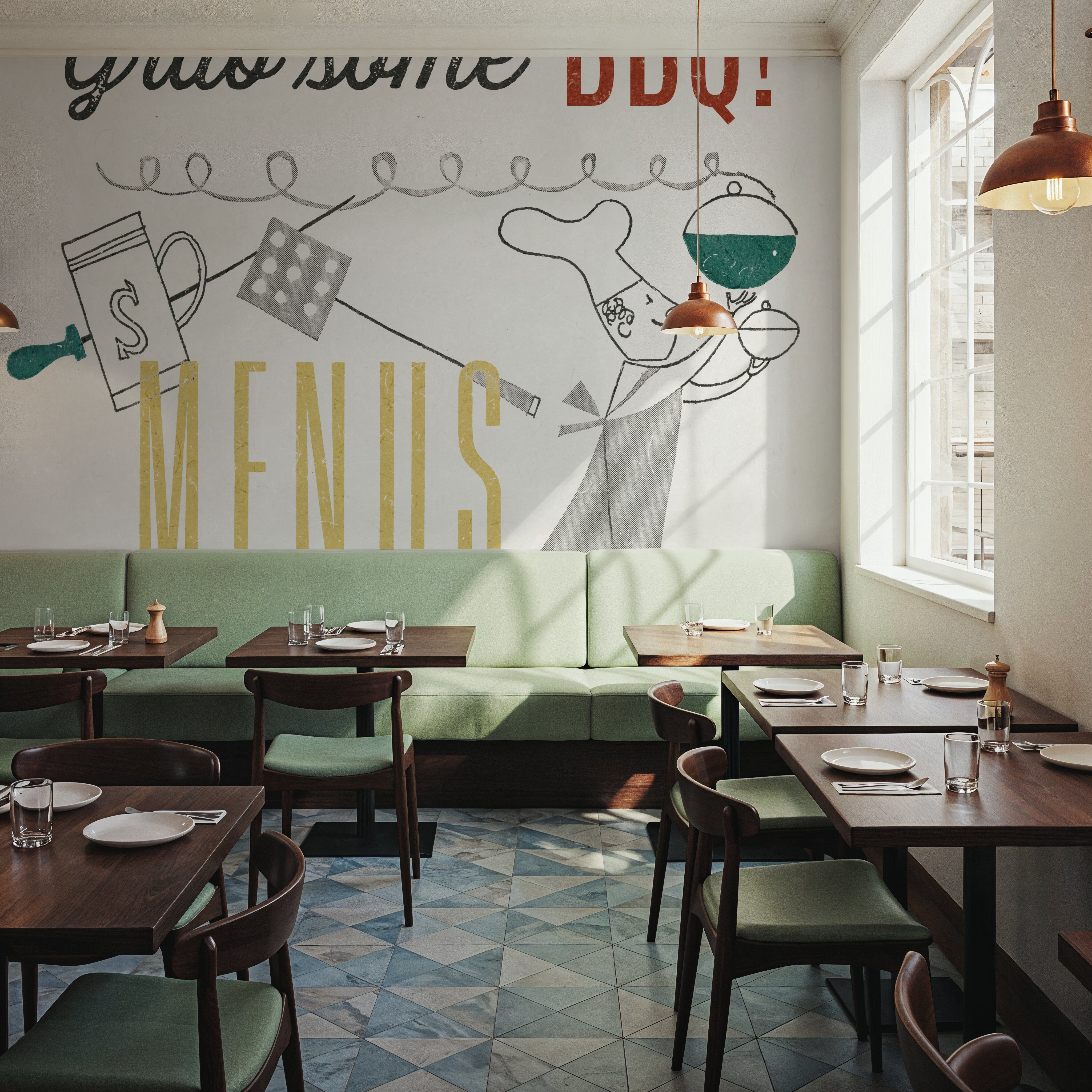 Retro Food Grab Some BBQ