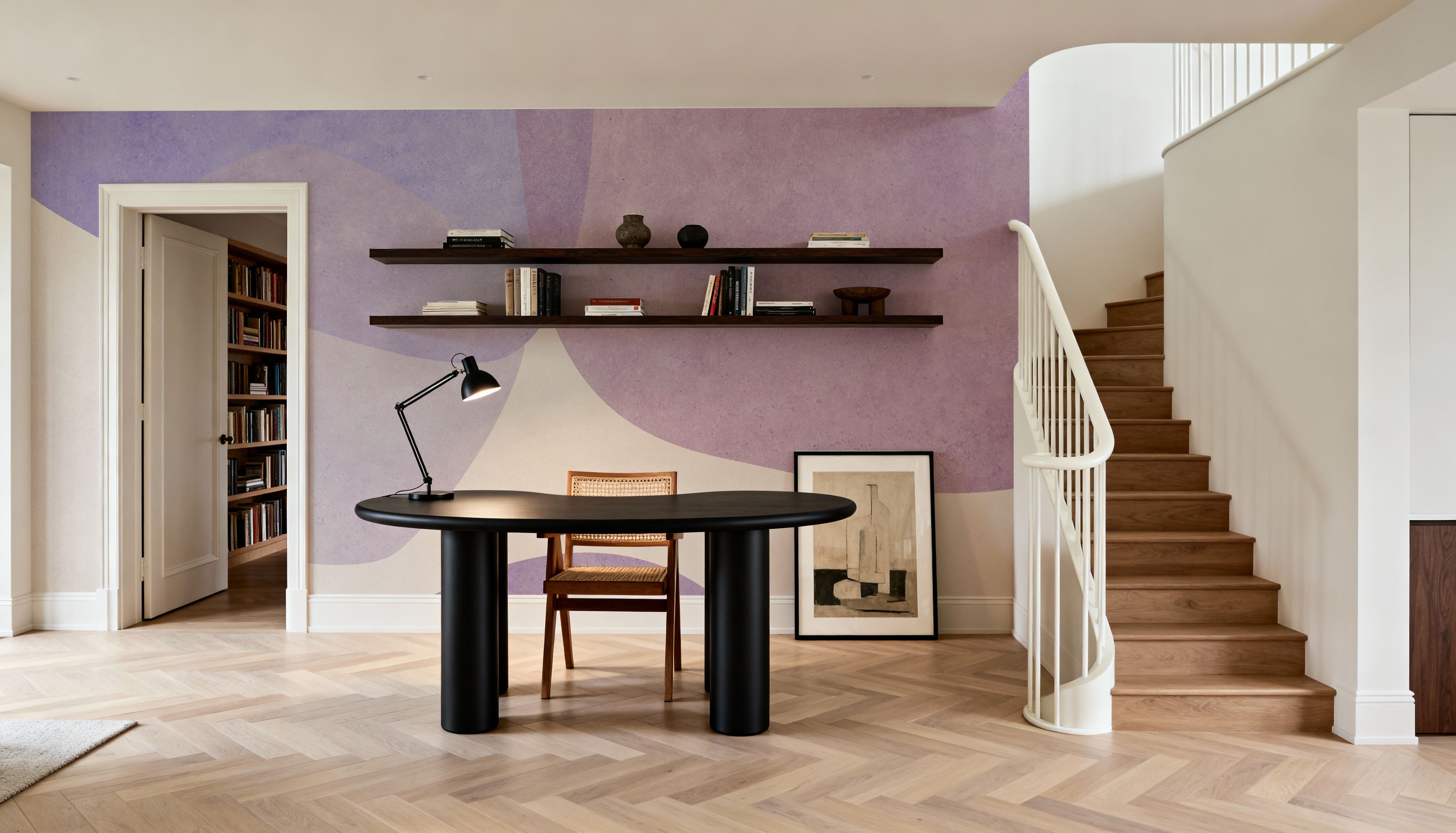 Embracing Shapes, Aura Indigo, Wallpaper