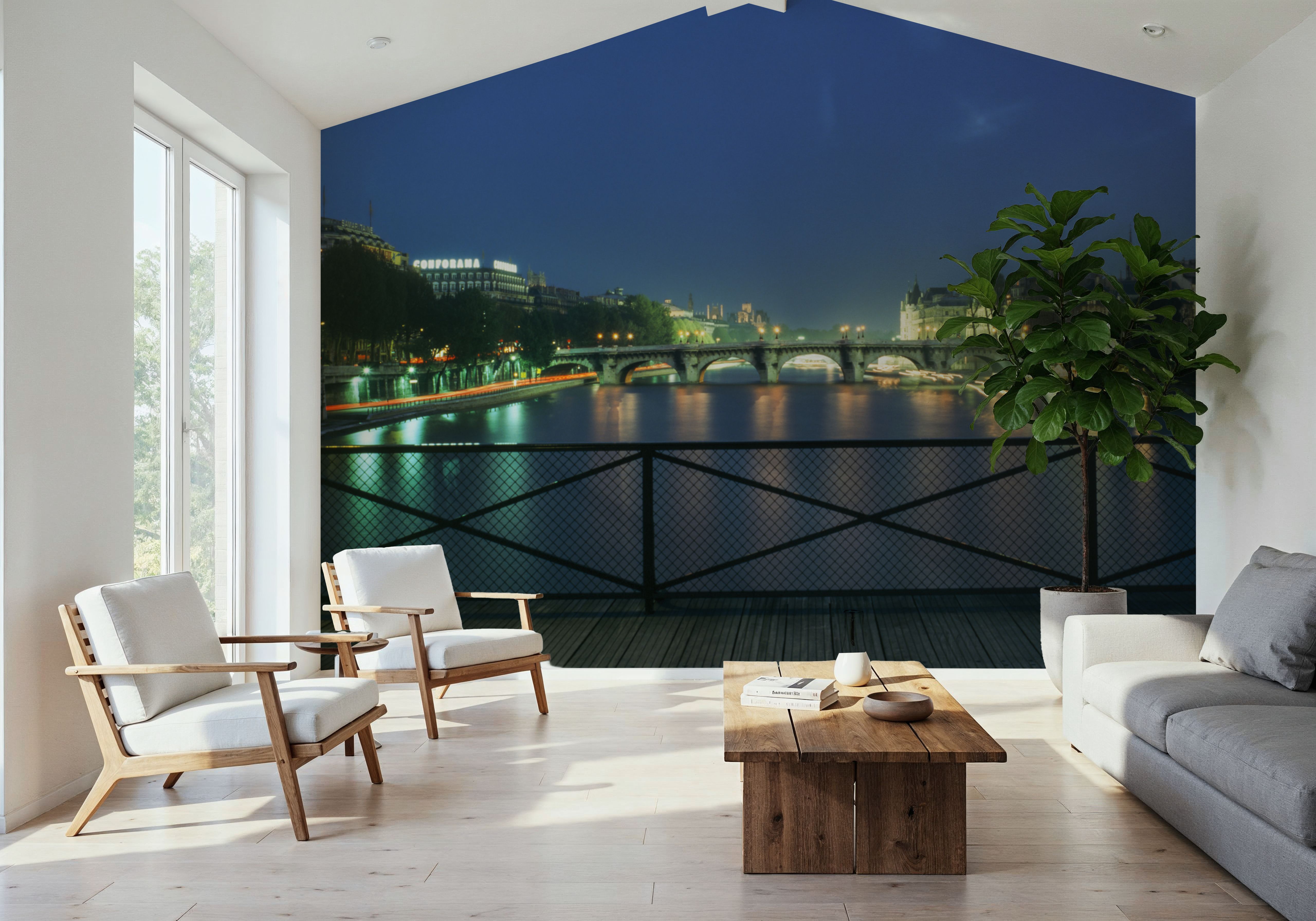 Riverfront Twilight, Wallpaper