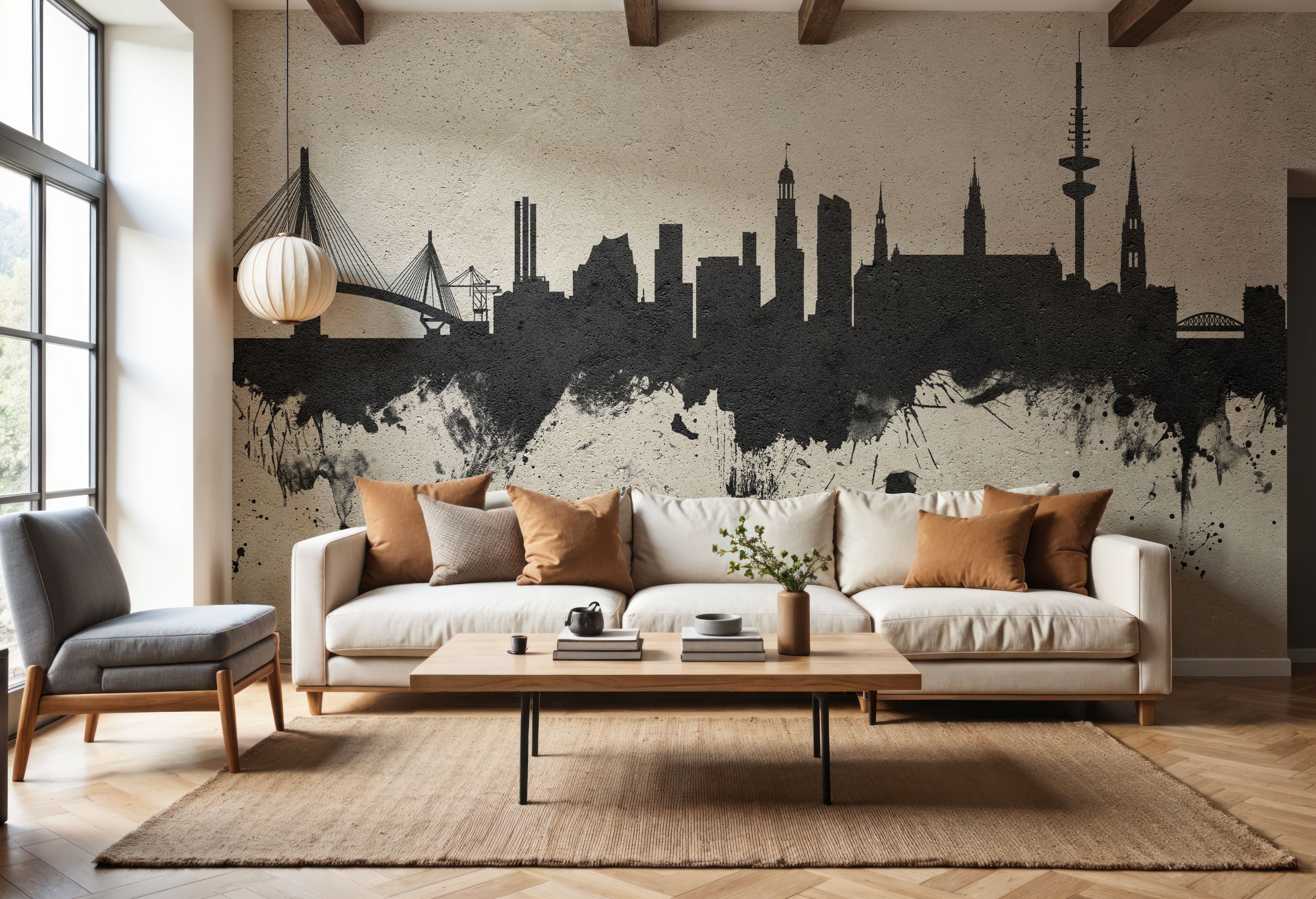 Hamburg Germany Skyline Concrete