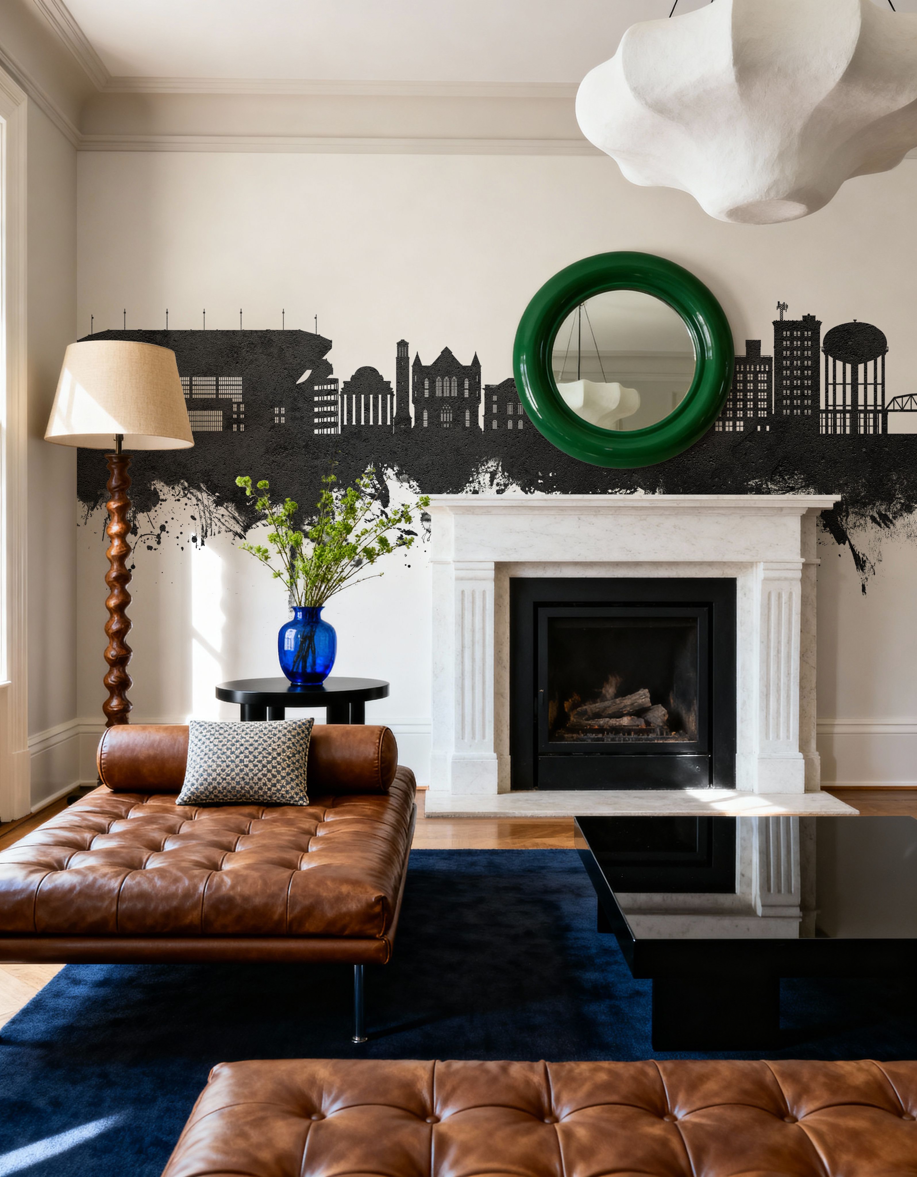 Tuscaloosa Alabama Skyline Black & White