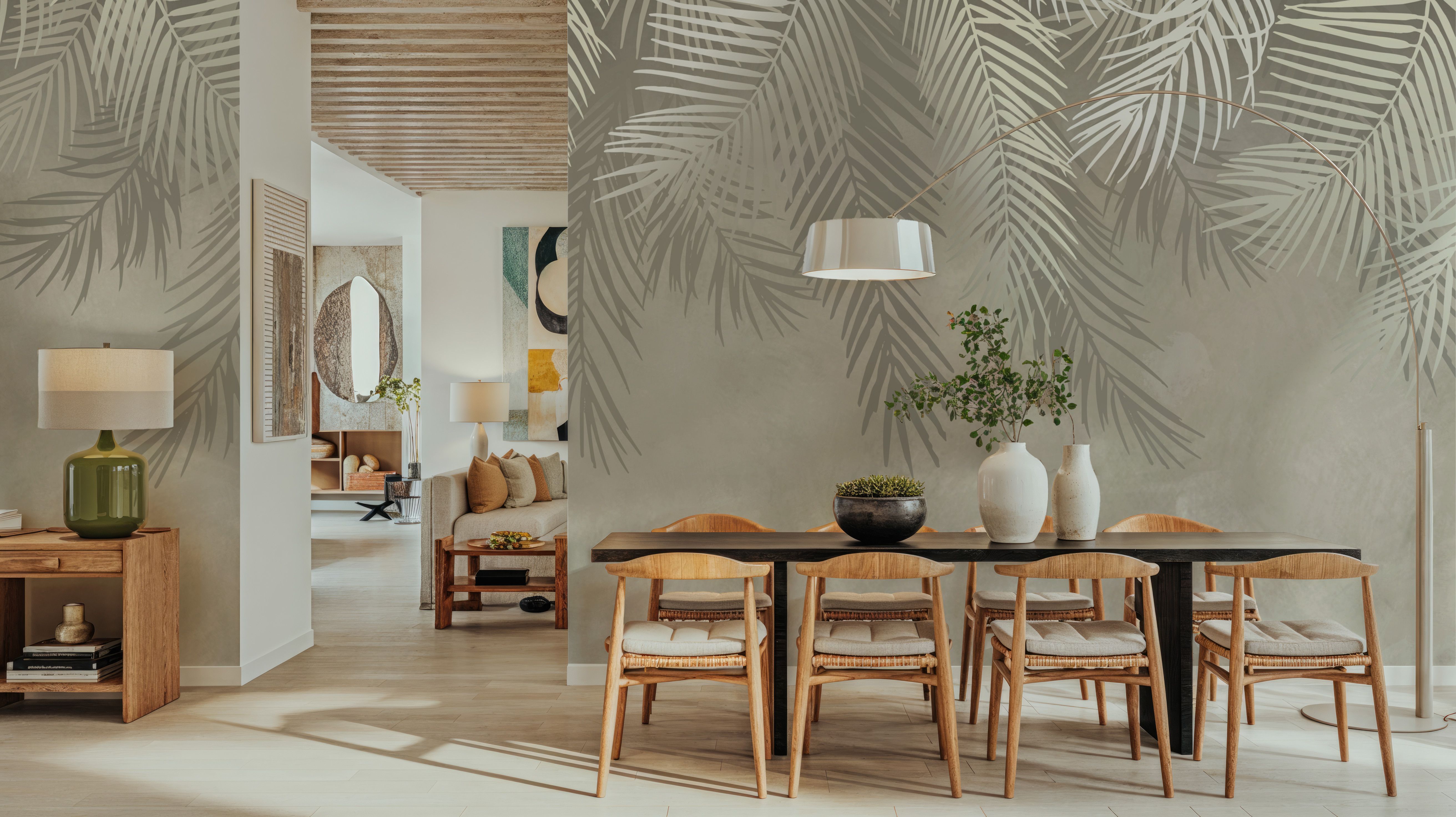 Palms Above, Sage Green