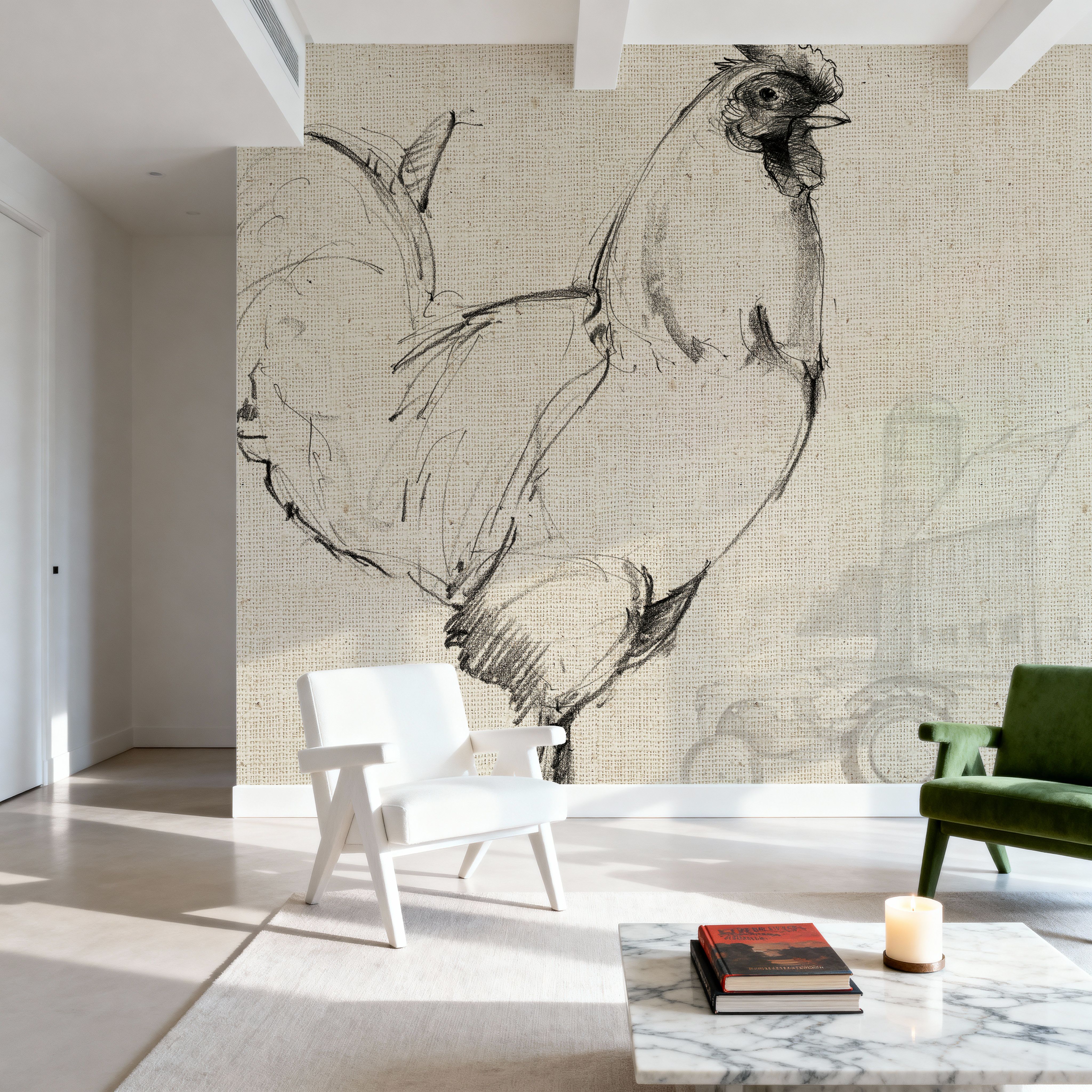 Life at Home I on Burlap