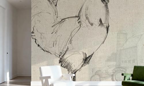 Life at Home I on Burlap