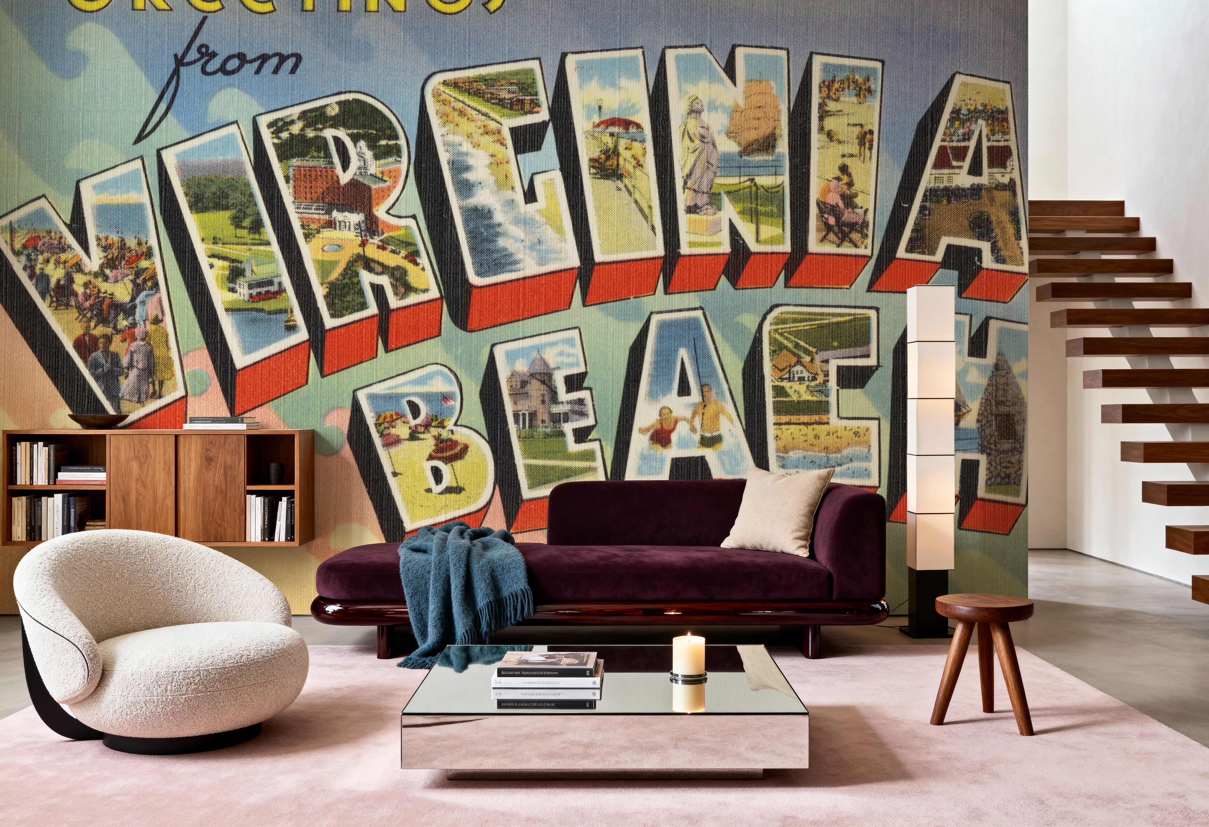 Greetings from Virginia Beach - Screenprint Postcard