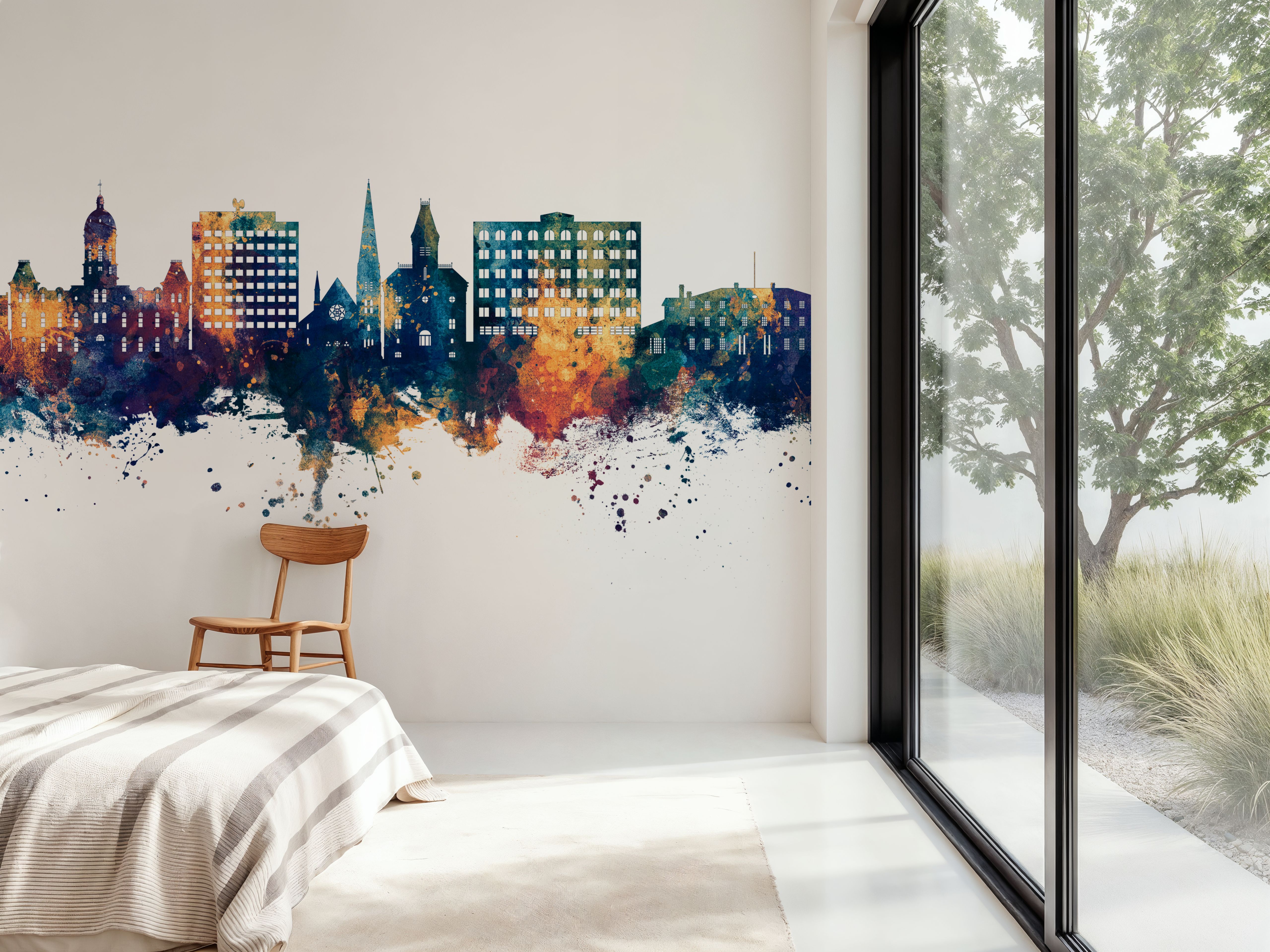 Fredericton Canada Skyline Blue & Bronze