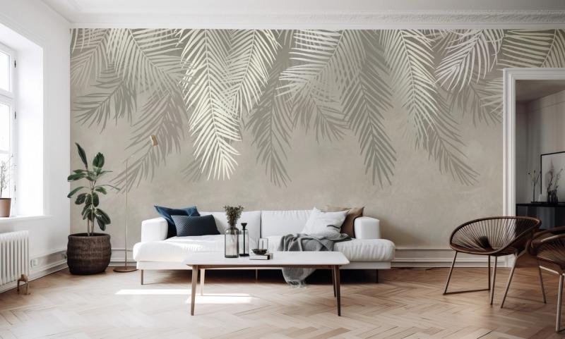 Palms Above wallpaper mural 100% PVC-free and non-toxic