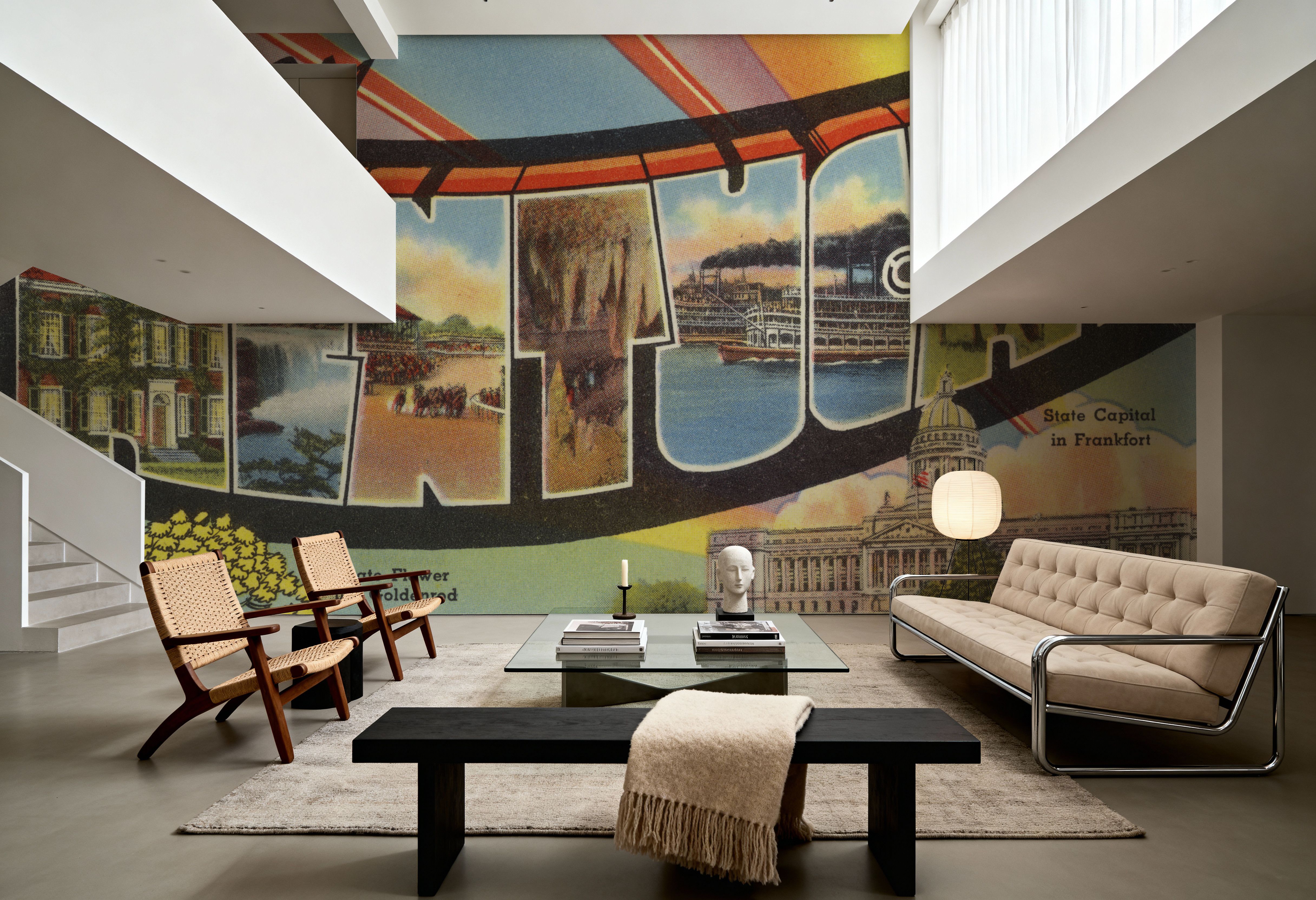 Greetings from Kentucky - Screenprint Postcard, Wallpaper