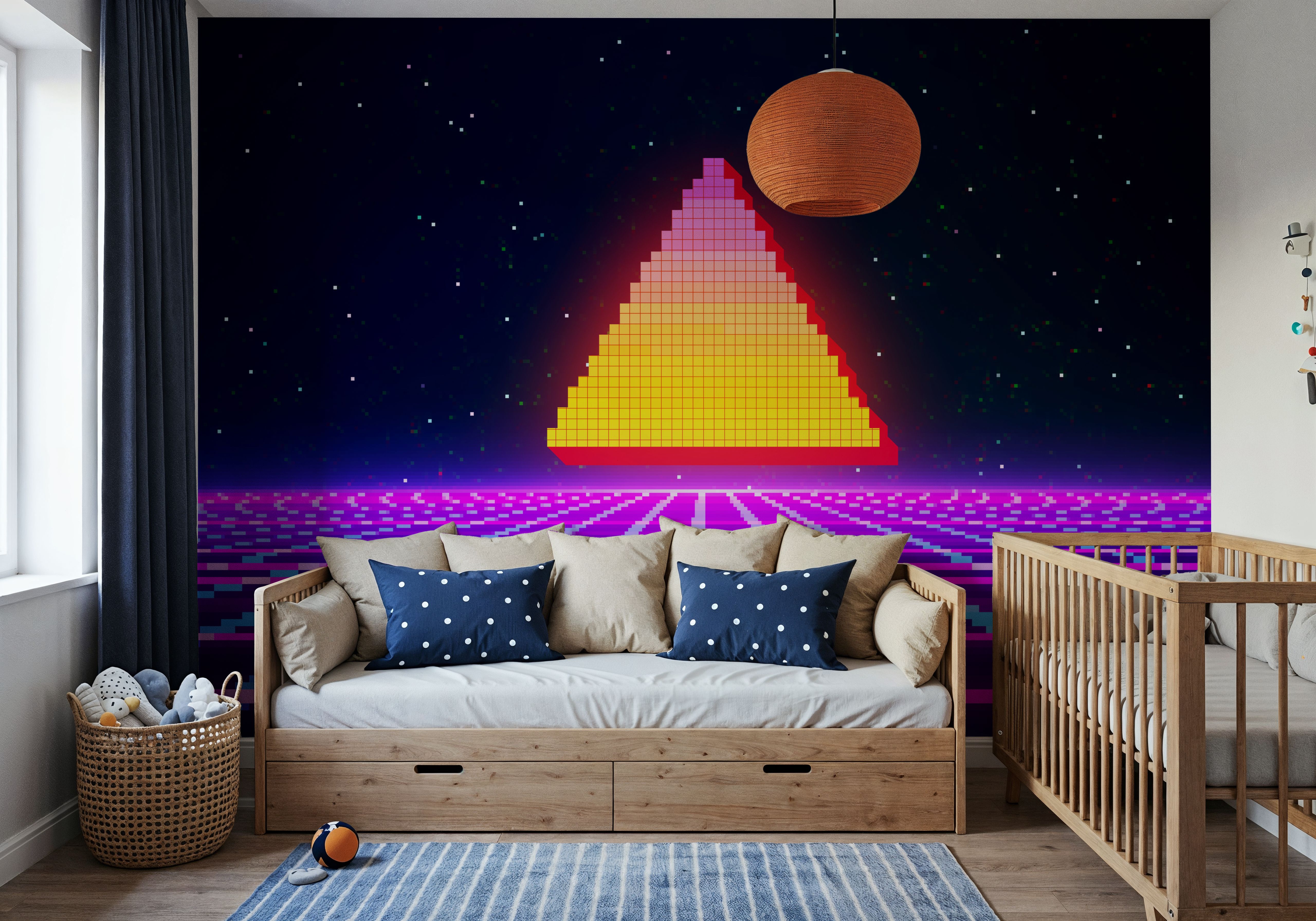 80's Game Pixel Pyramid
