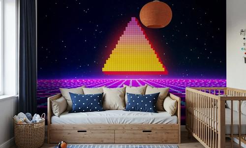 80's Game Pixel Pyramid