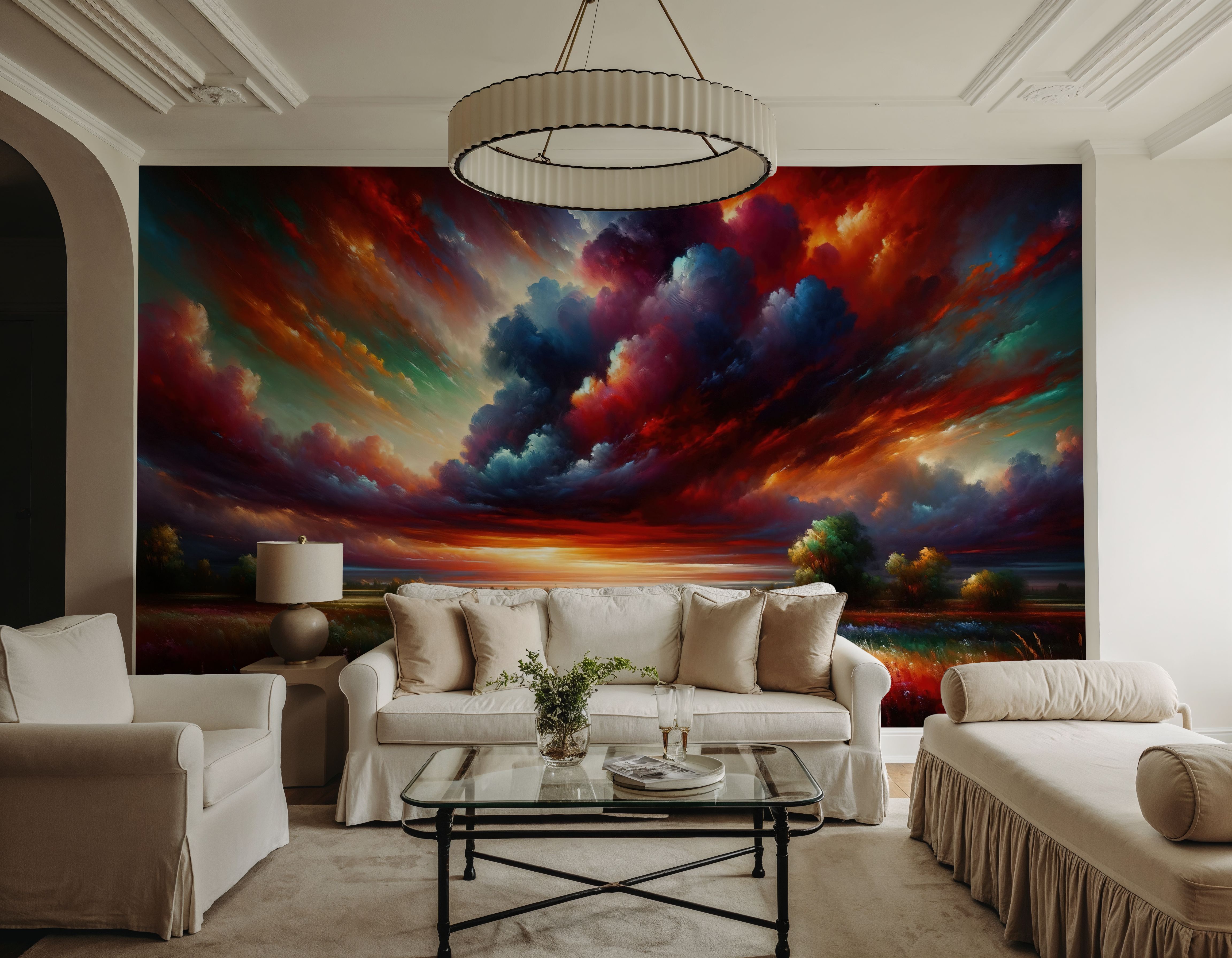 Watercolor Colorful Landscape