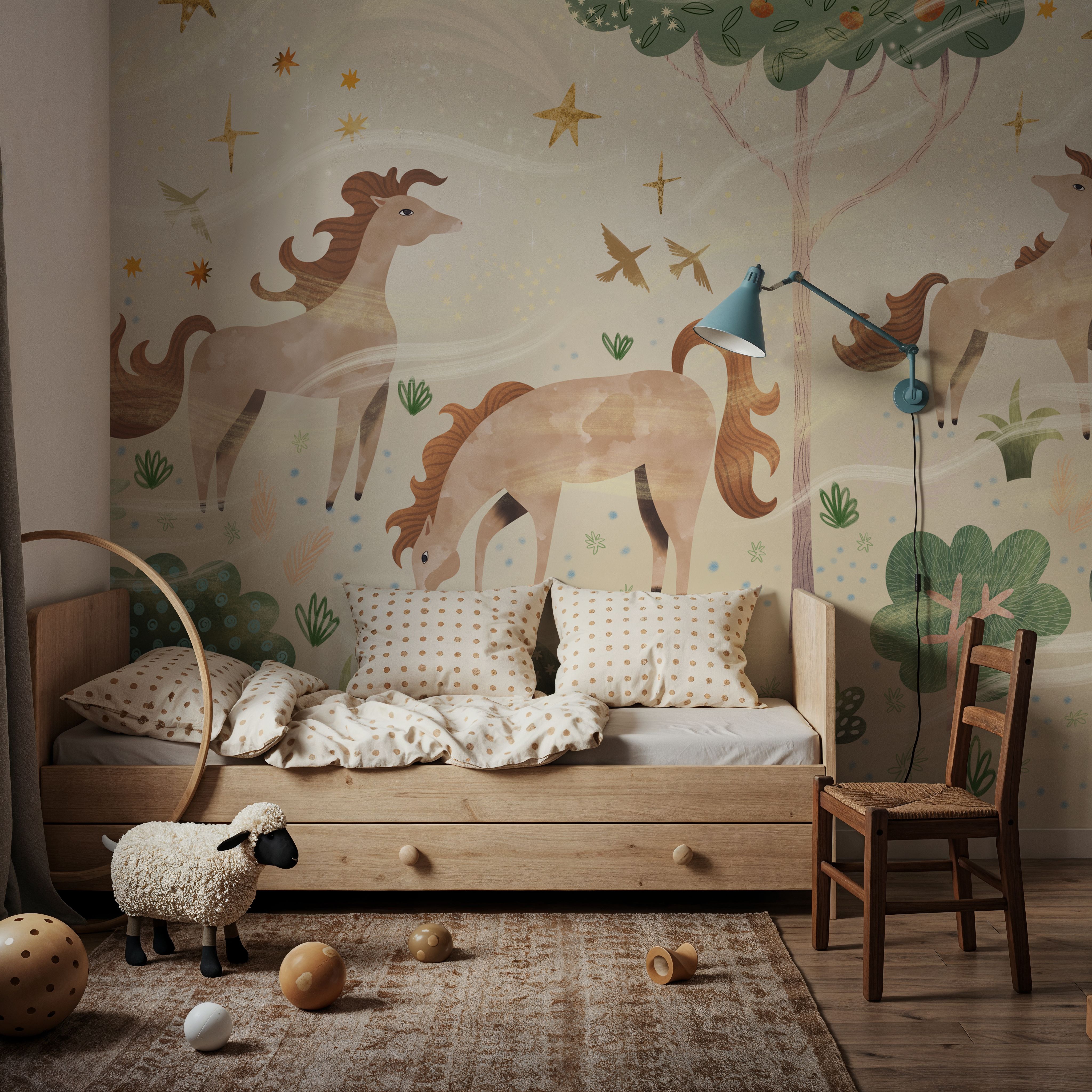 Enchanted Horses, Ecru
