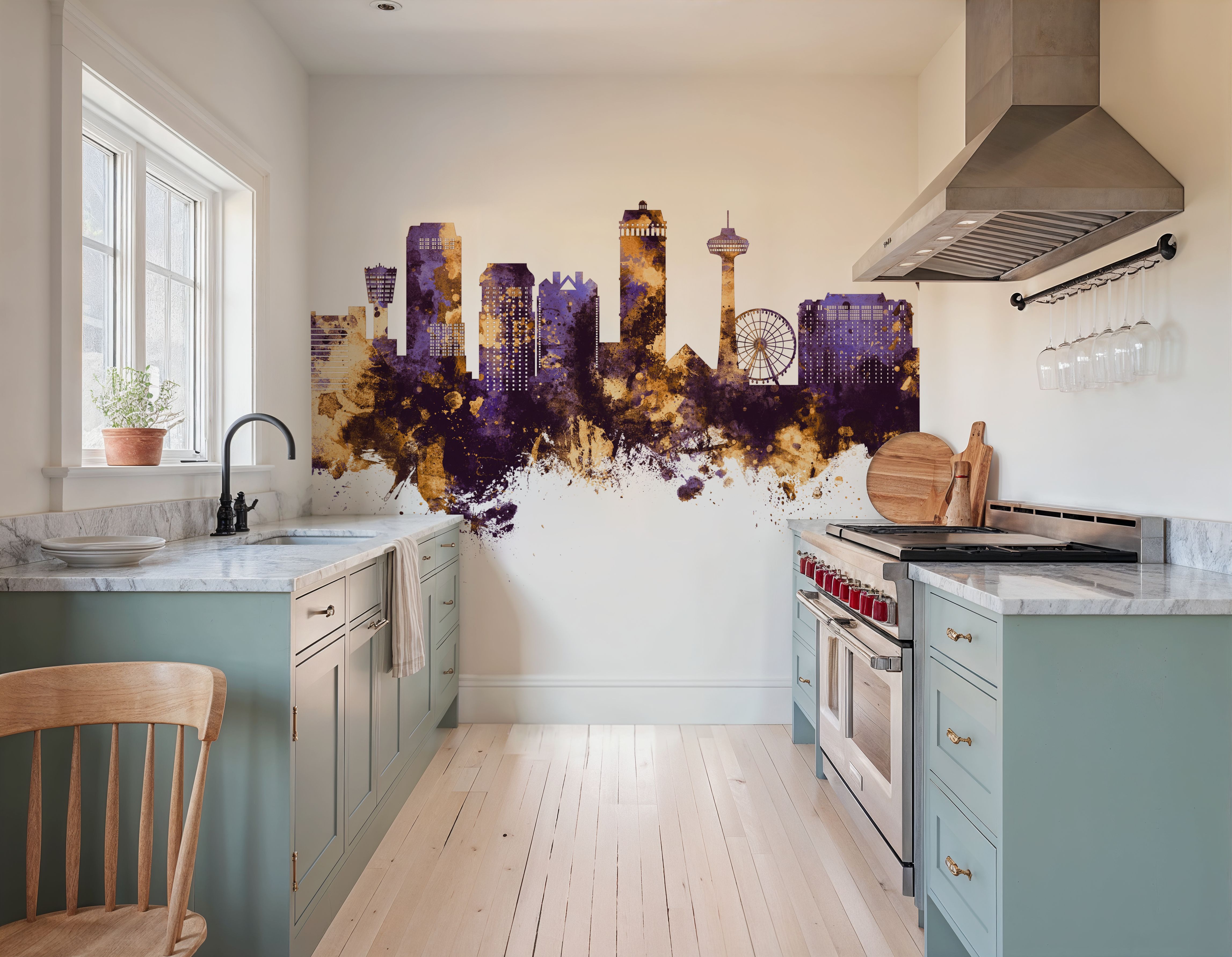 Niagara Falls Skyline Purple & Gold