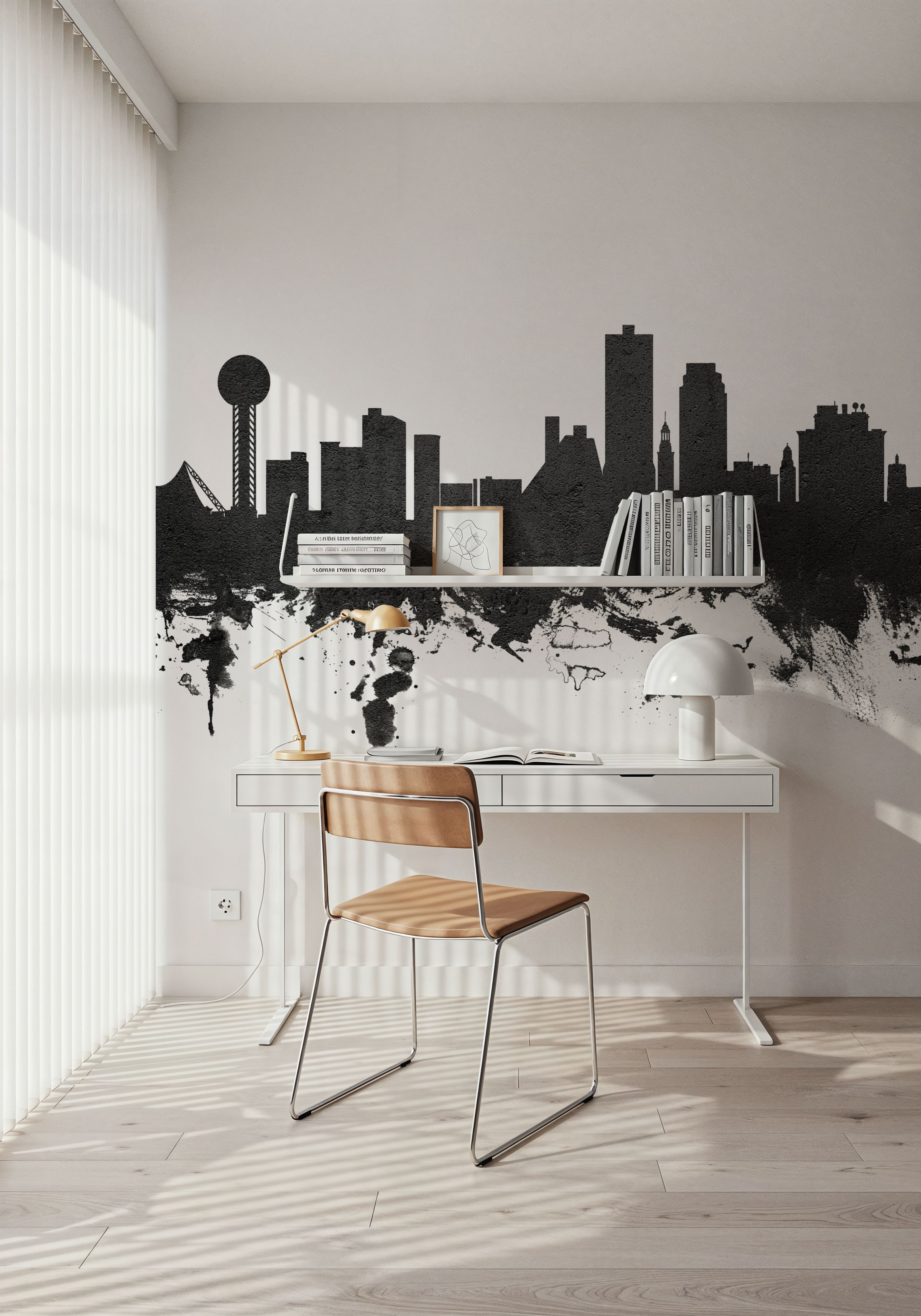 Knoxville Tennessee Skyline Black & White