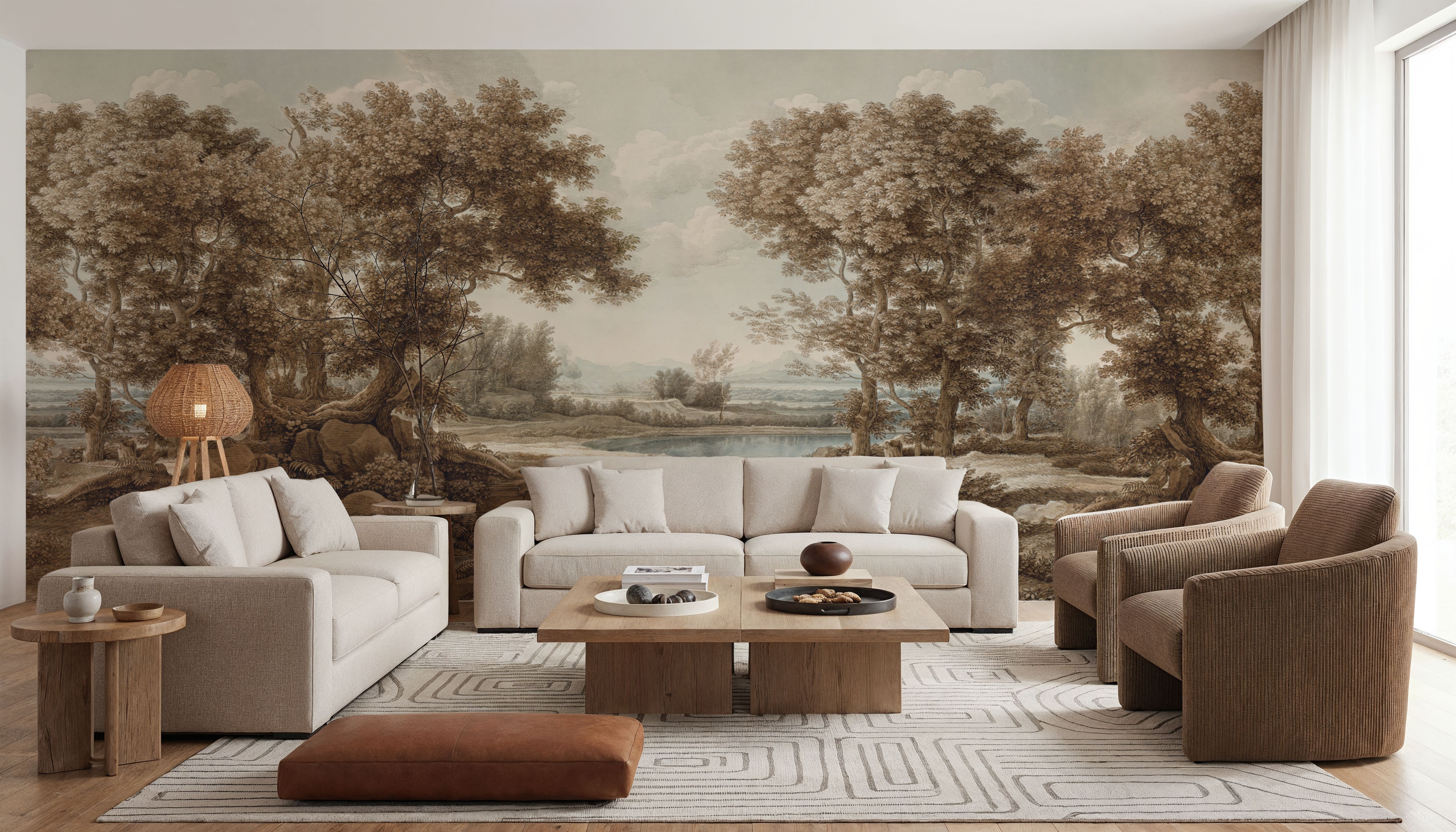 Riverbank Oak Landscape, Earth