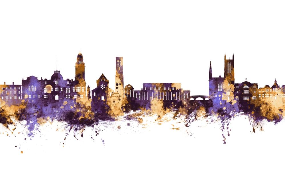 Royal Leamington Spa England Purple & Gold