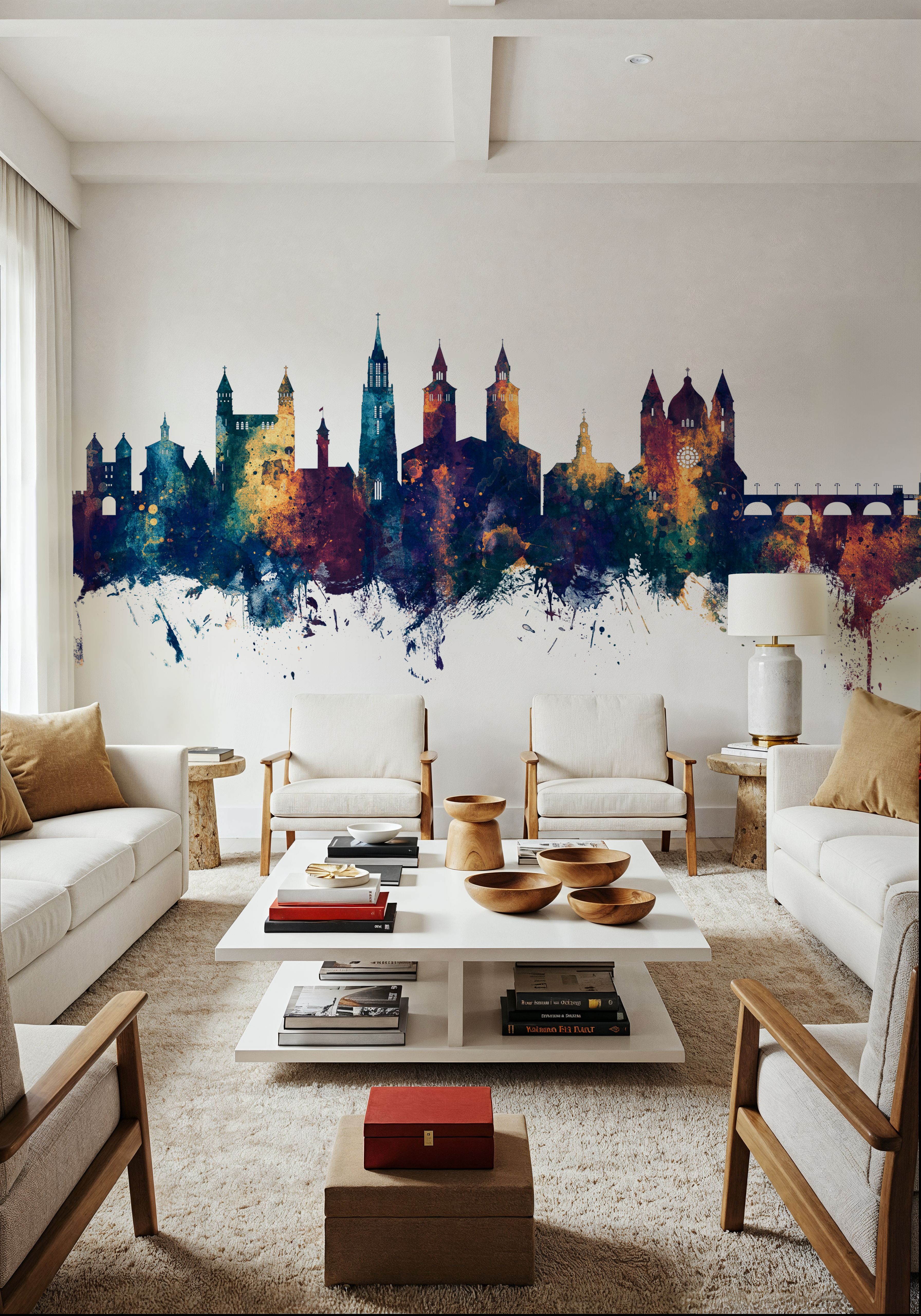 Maastricht The Netherlands Skyline Blue & Bronze