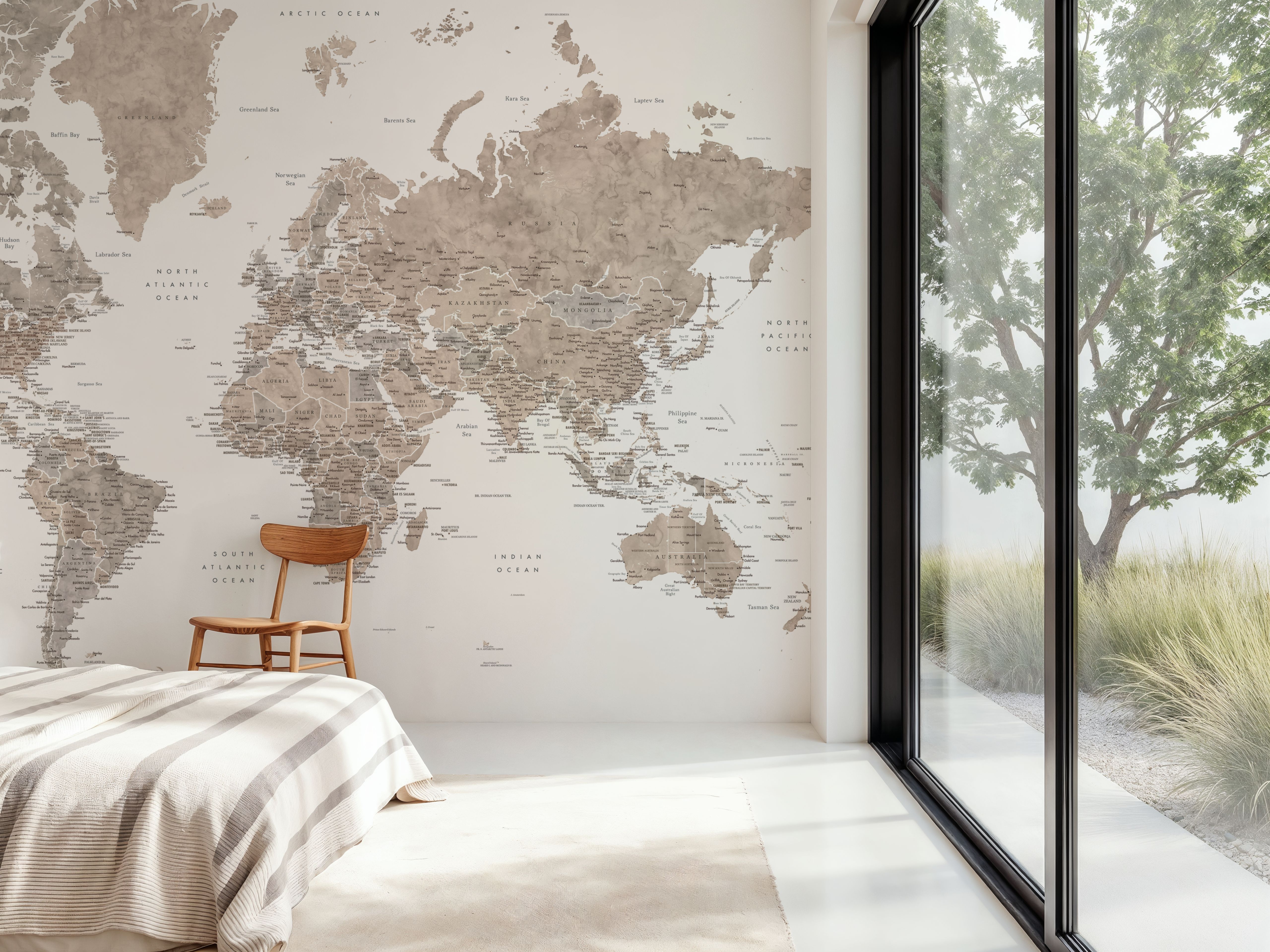 World Map Cities - Abey, Wallpaper