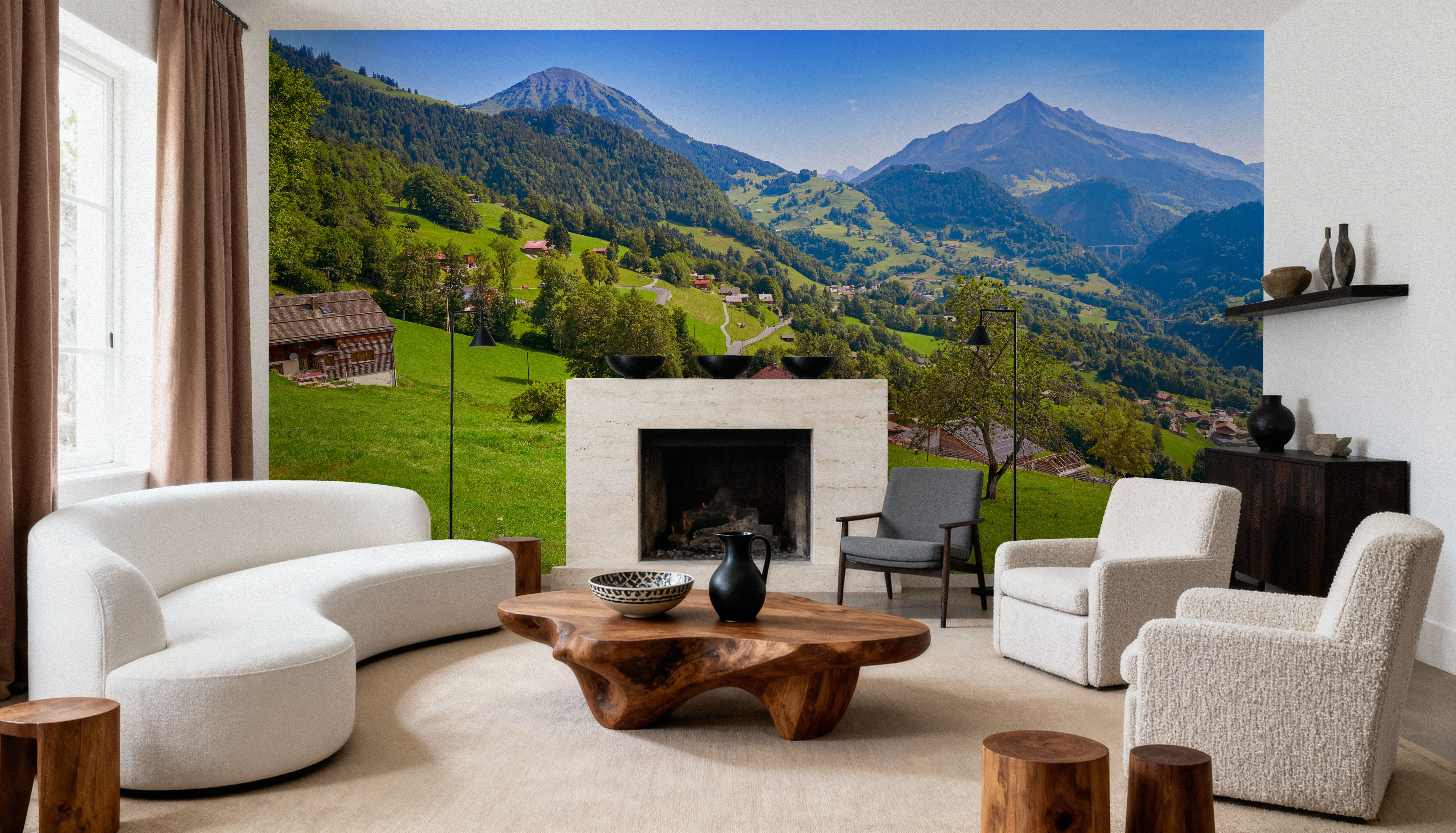 Alps at Ormont Dessus Switzerland, Wallpaper