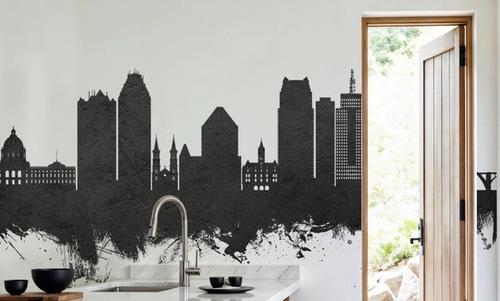 Saint Paul Minnesota Skyline Black & White
