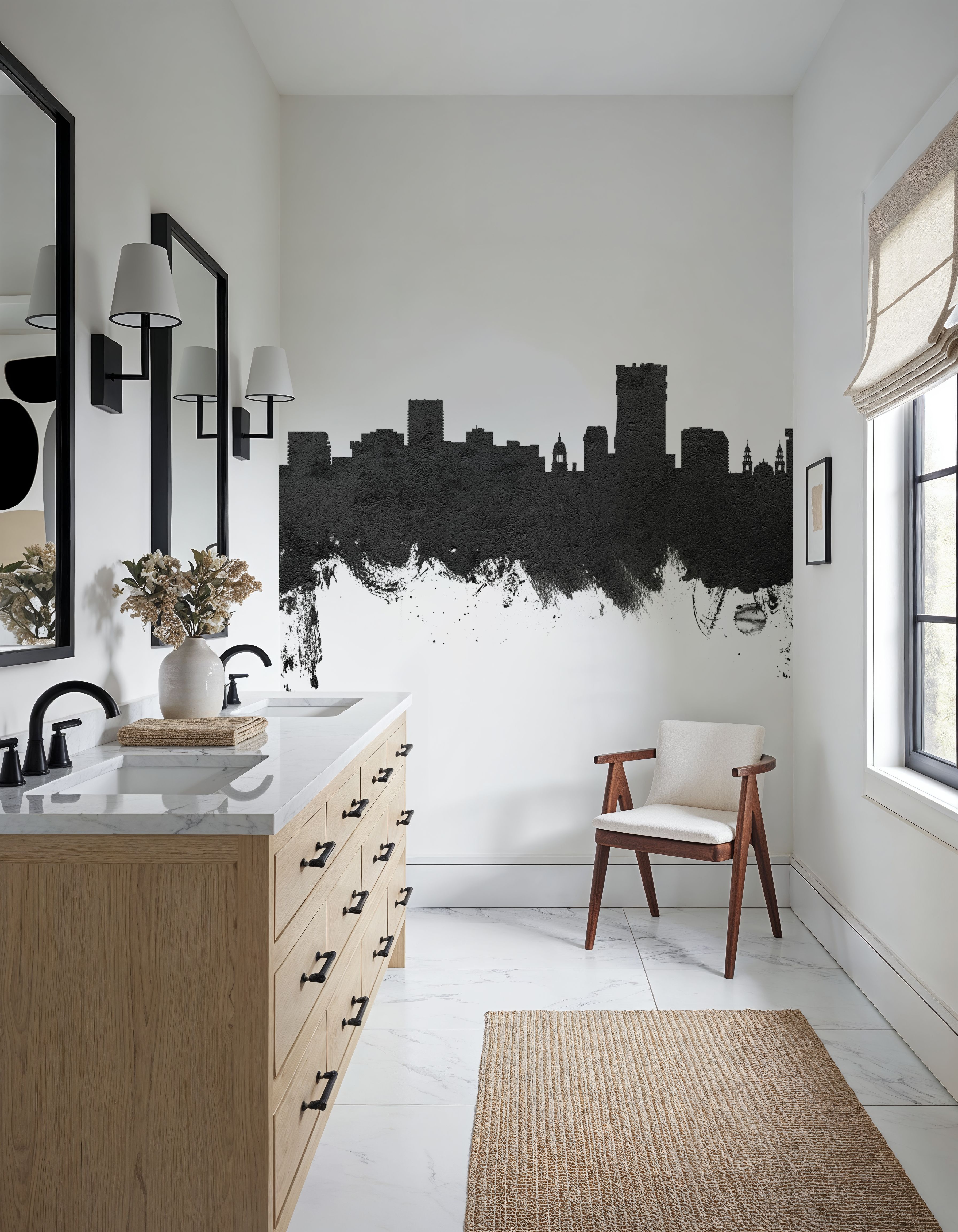 Pretoria South Africa Skyline Black & White