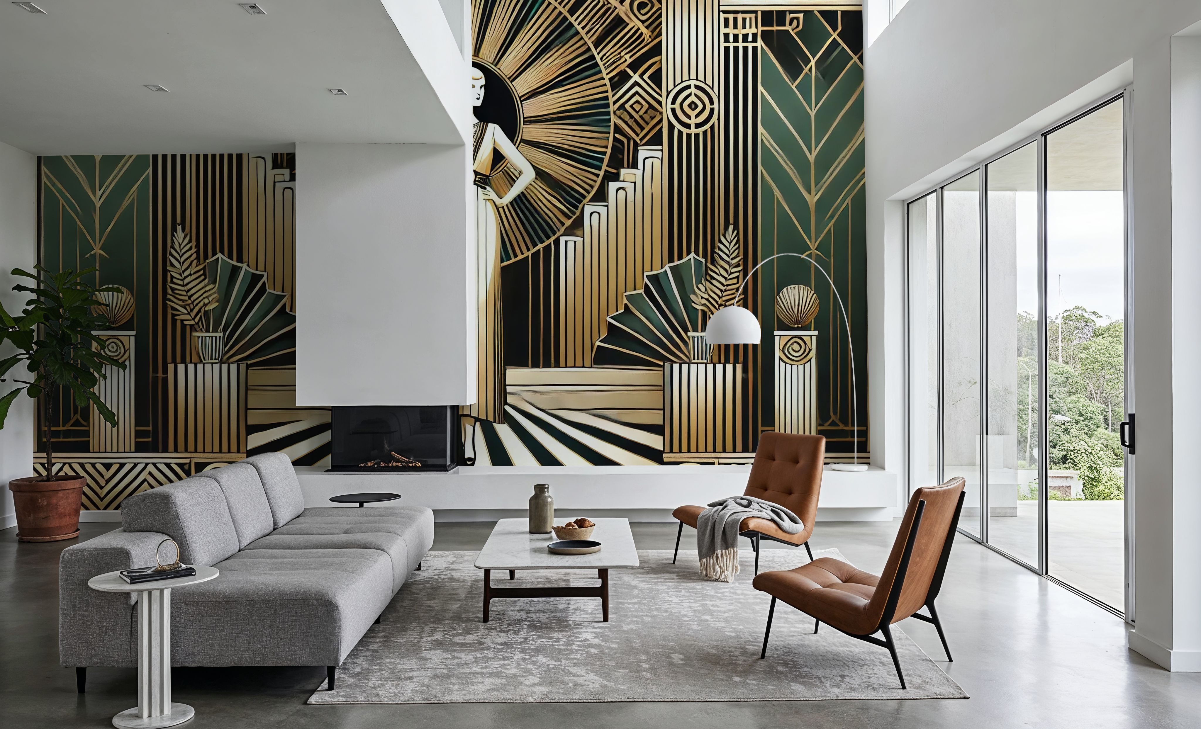 Golden Twenties Flair in Art Deco, Wallpaper