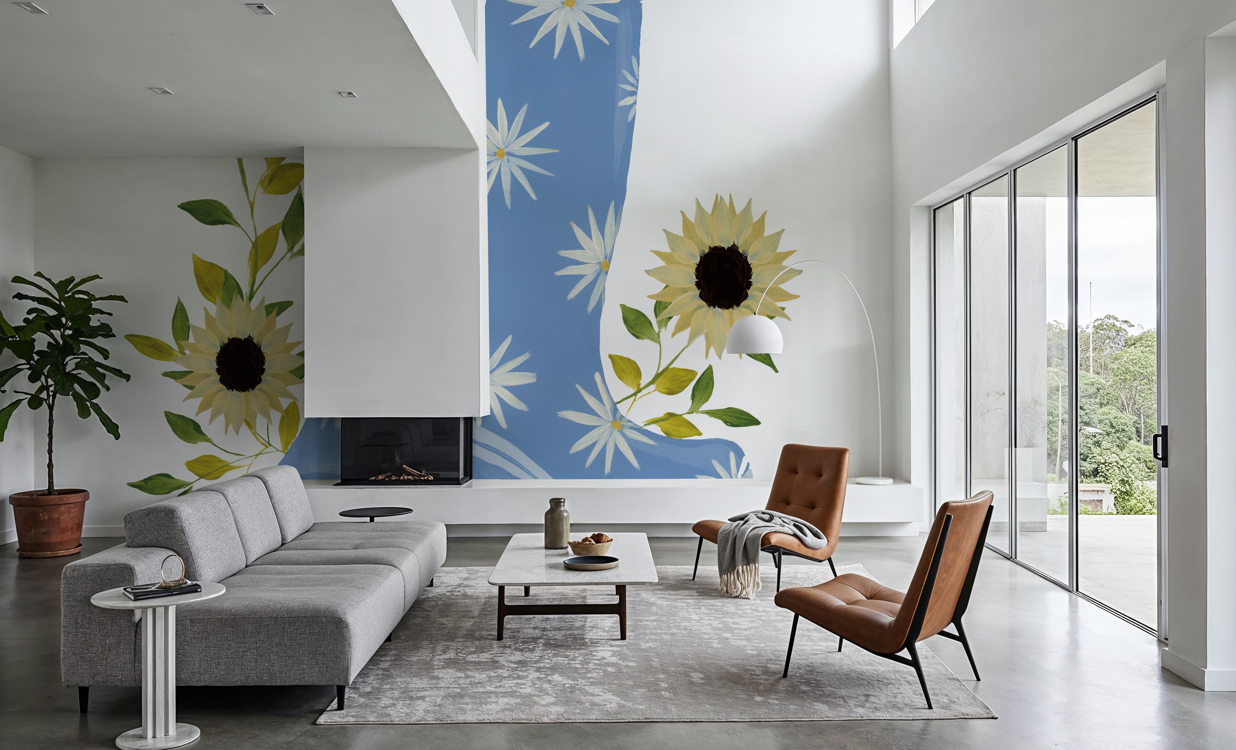 Boots with Sunflowers