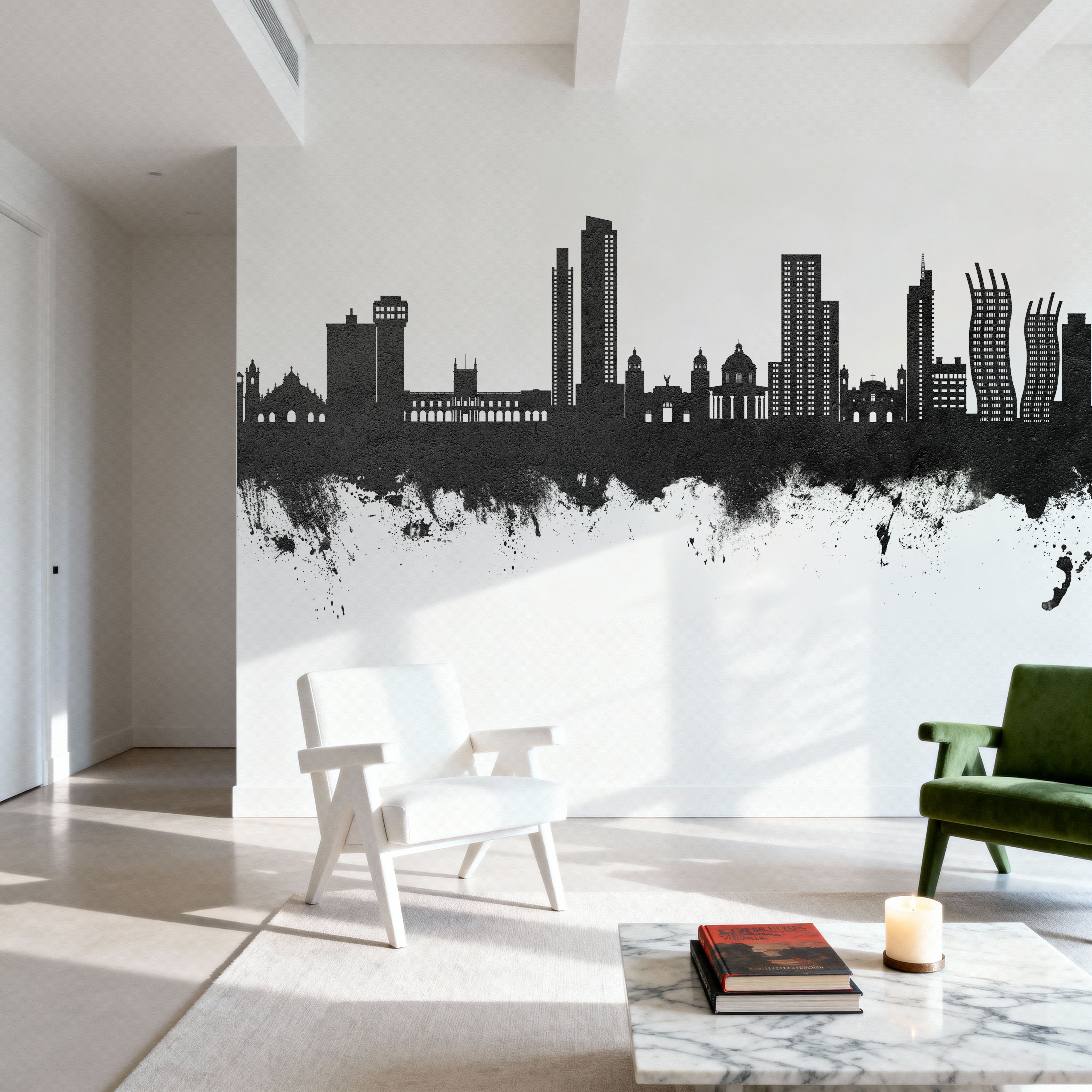 Asunción Paraguay Skyline Black & White