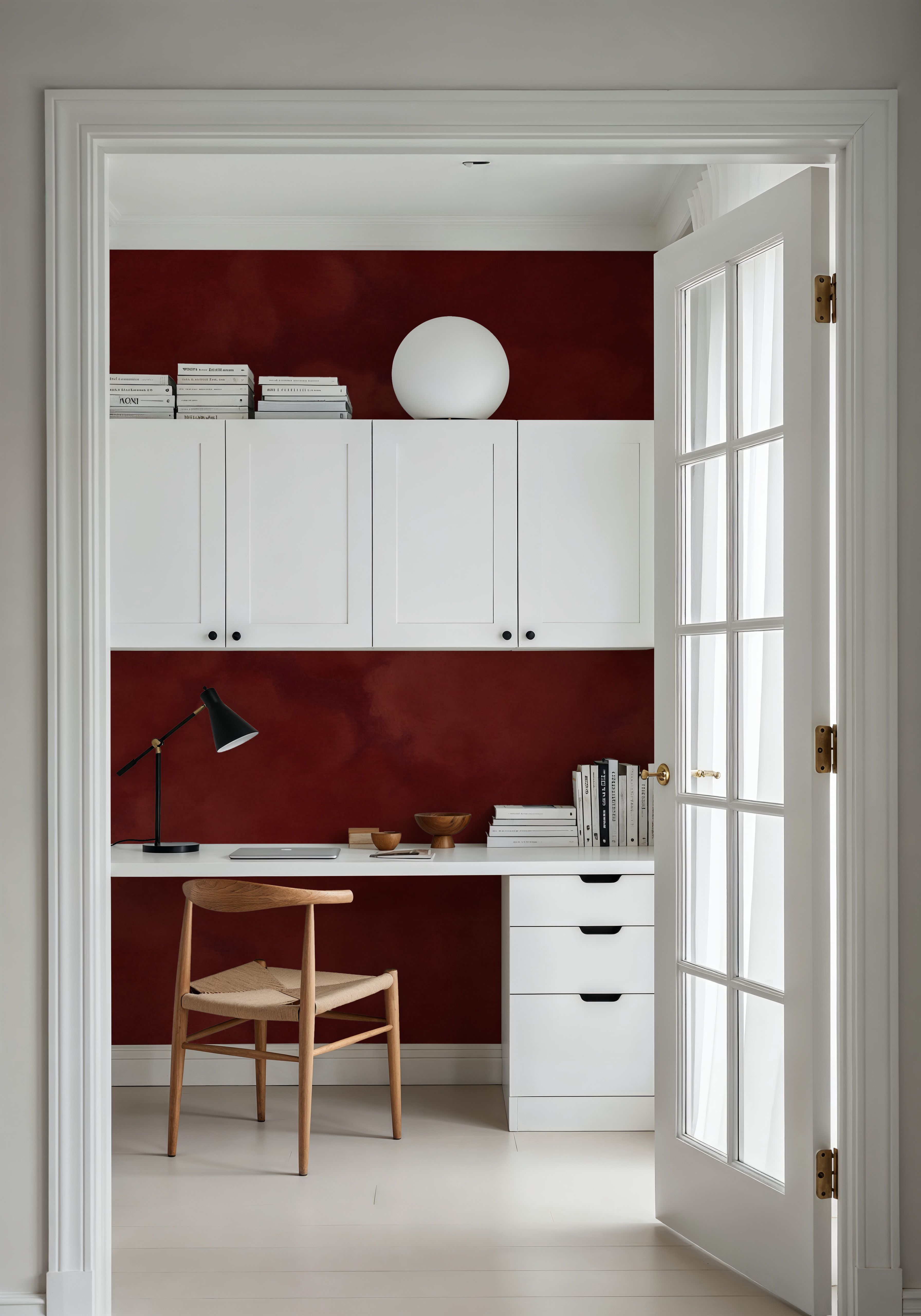 Painted Dreamy Clouds, Cherry Red