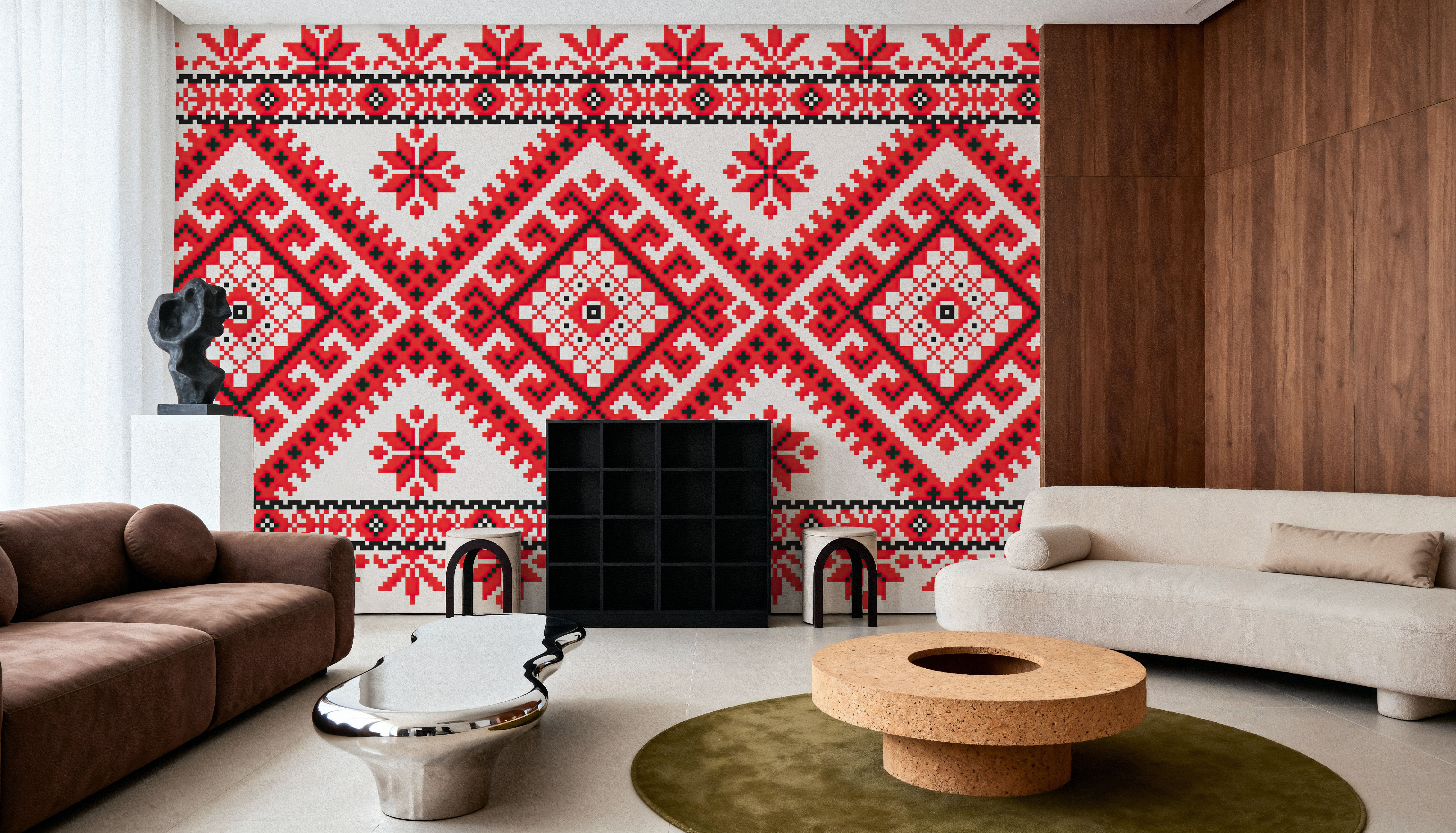 Pixel Embroidery Red